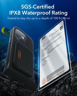 Foto 7 | Funda Impermeable Esr Para Iphone 15/14/13 Ipx8 Negra, Paquete De 2 - Venta Internacional.