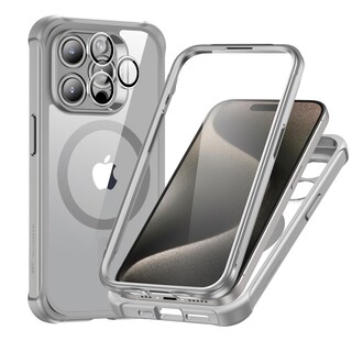 Foto 1 | Funda Esr Para Iphone 15 Pro Max Con Cristal Templado Gris Transparente - Venta Internacional.