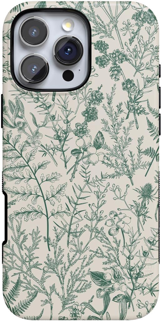 Foto 2 pulgar | Funda De Teléfono Casely Sage Garden Green Floral Para Iphone 16 Pro Max - Venta Internacional.