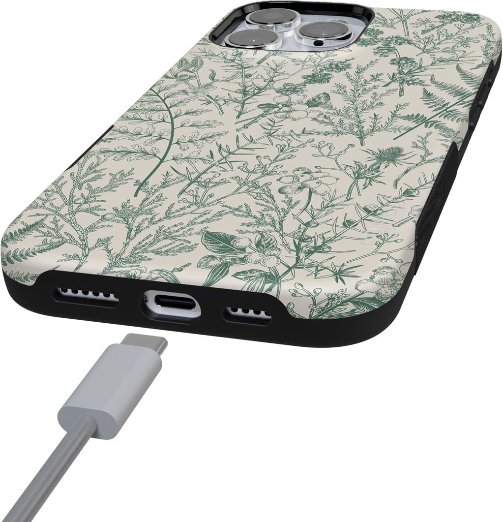 Foto 2 | Funda De Teléfono Casely Sage Garden Green Floral Para Iphone 16 Pro Max - Venta Internacional.