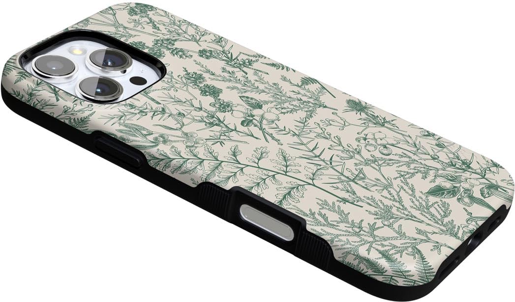 Foto 4 pulgar | Funda De Teléfono Casely Sage Garden Green Floral Para Iphone 16 Pro Max - Venta Internacional.