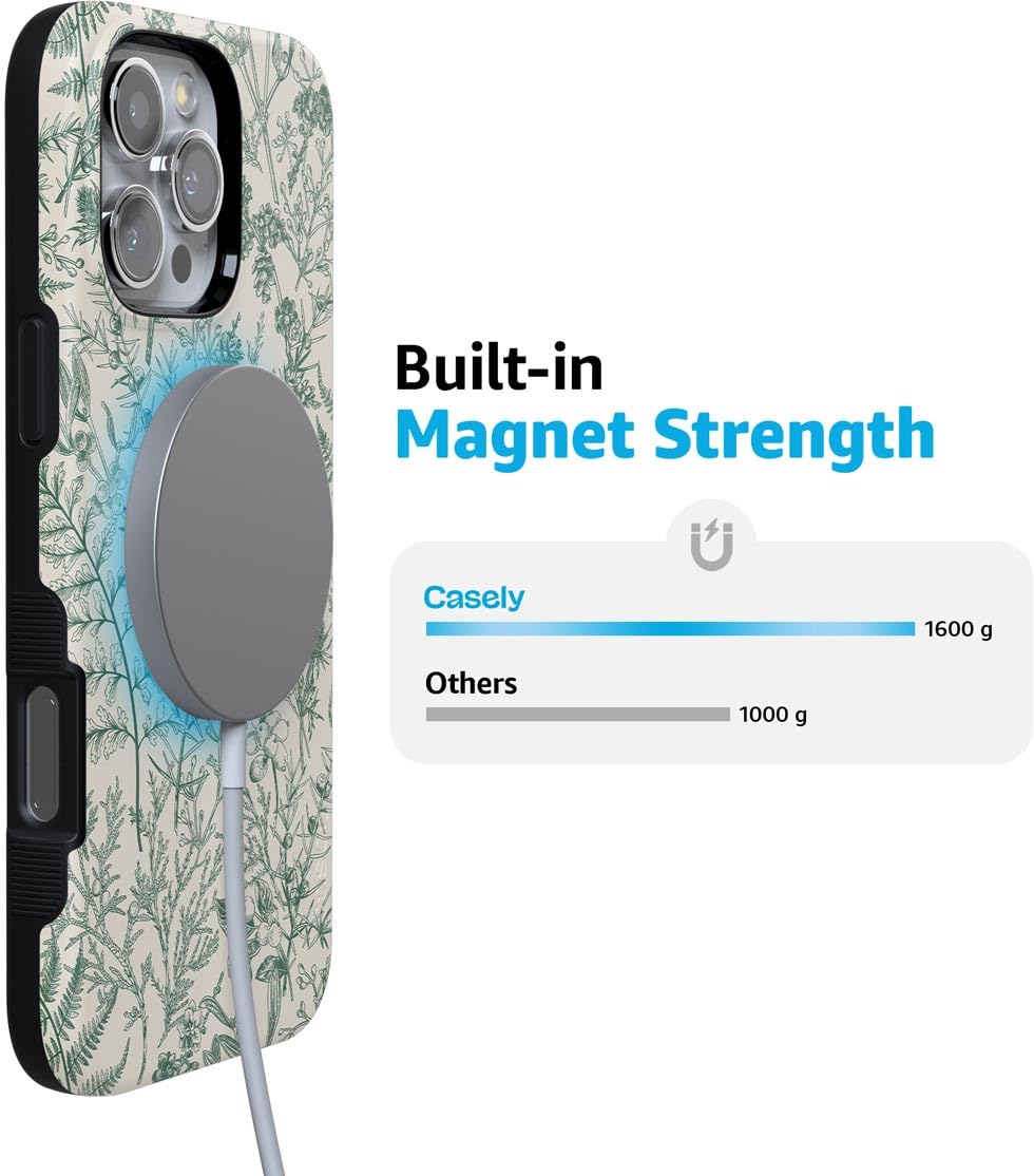 Foto 5 | Funda De Teléfono Casely Sage Garden Green Floral Para Iphone 16 Pro Max - Venta Internacional.
