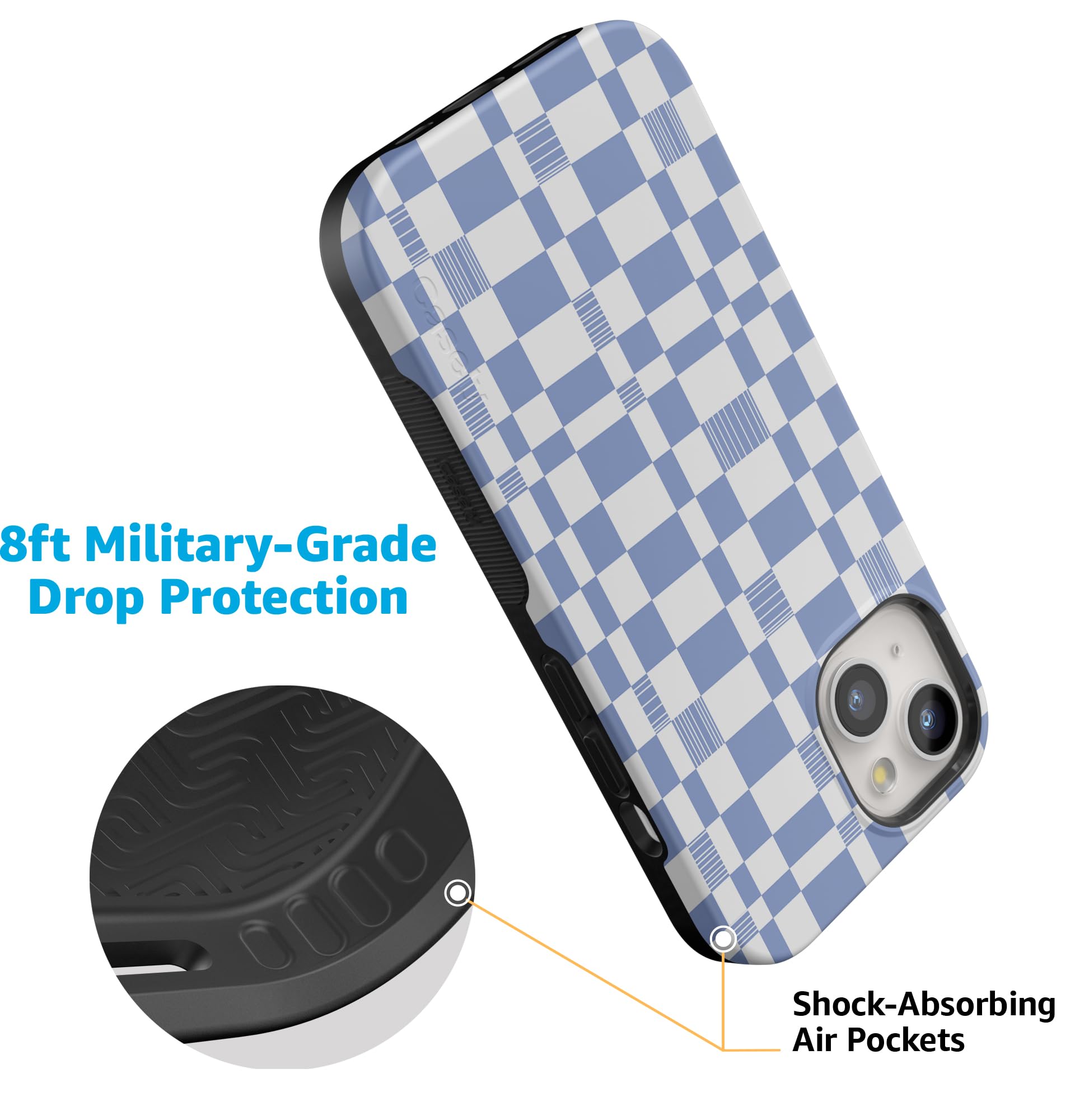 Foto 5 pulgar | Funda Para Teléfono Casely Reality Check Periwinkle Iphone 15 - Venta Internacional.