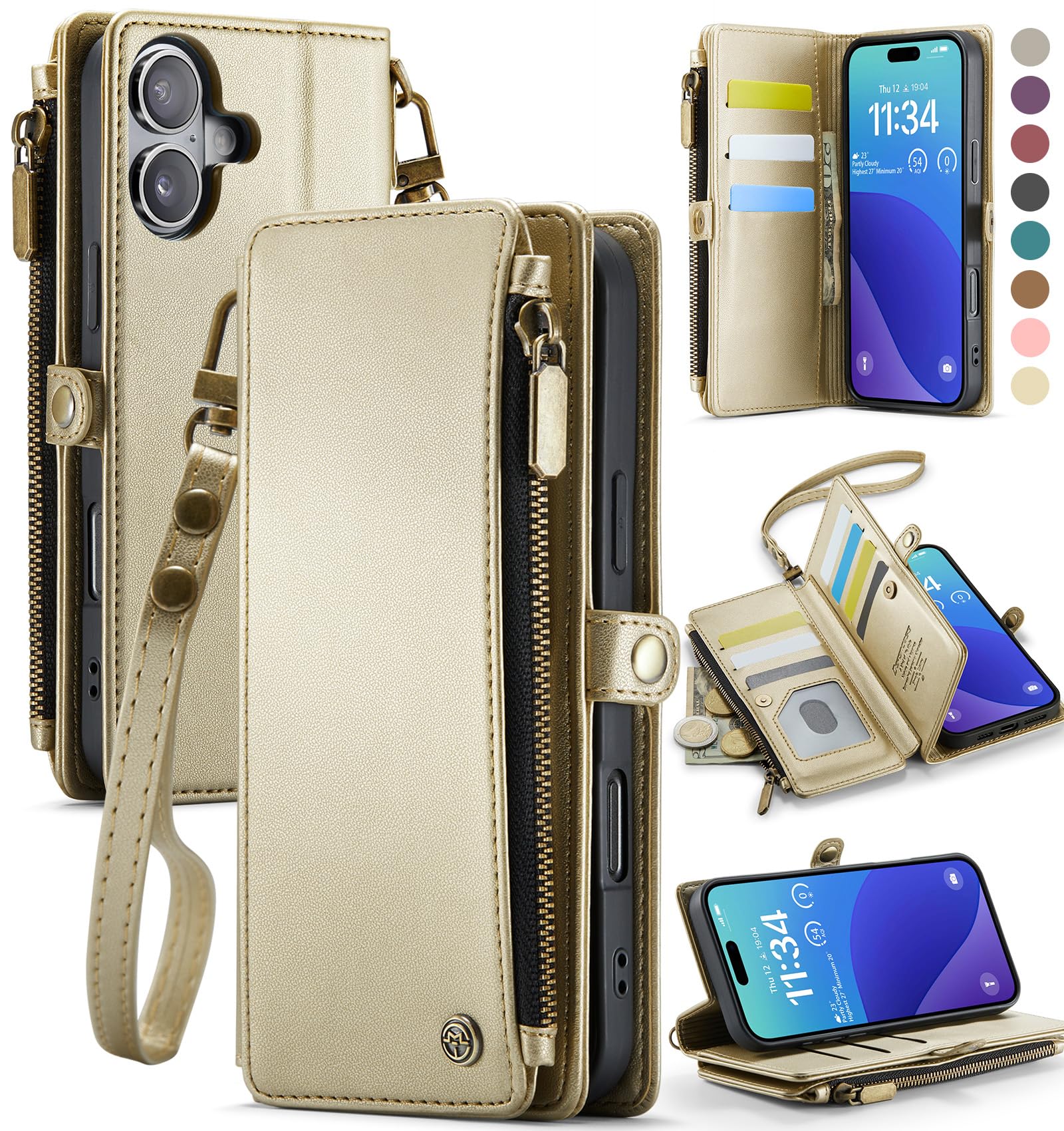 Foto 2 pulgar | Funda Para Teléfono Wallet Defense Compatible Con Iphone 16 Plus - Venta Internacional.