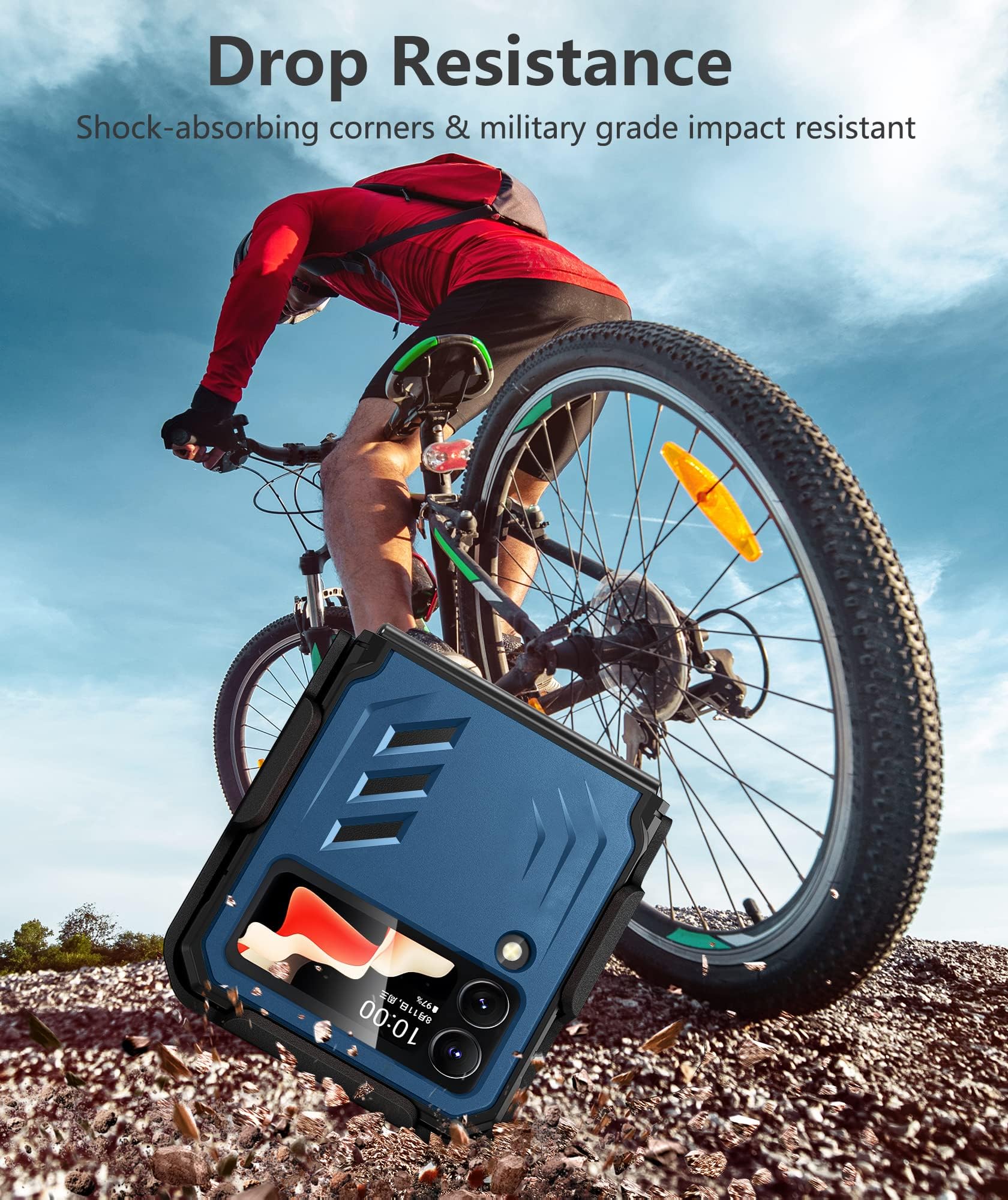 Foto 4 pulgar | Funda De Teléfono Fntcase Para Samsung Galaxy Z Flip 4 5g Azul - Venta Internacional.