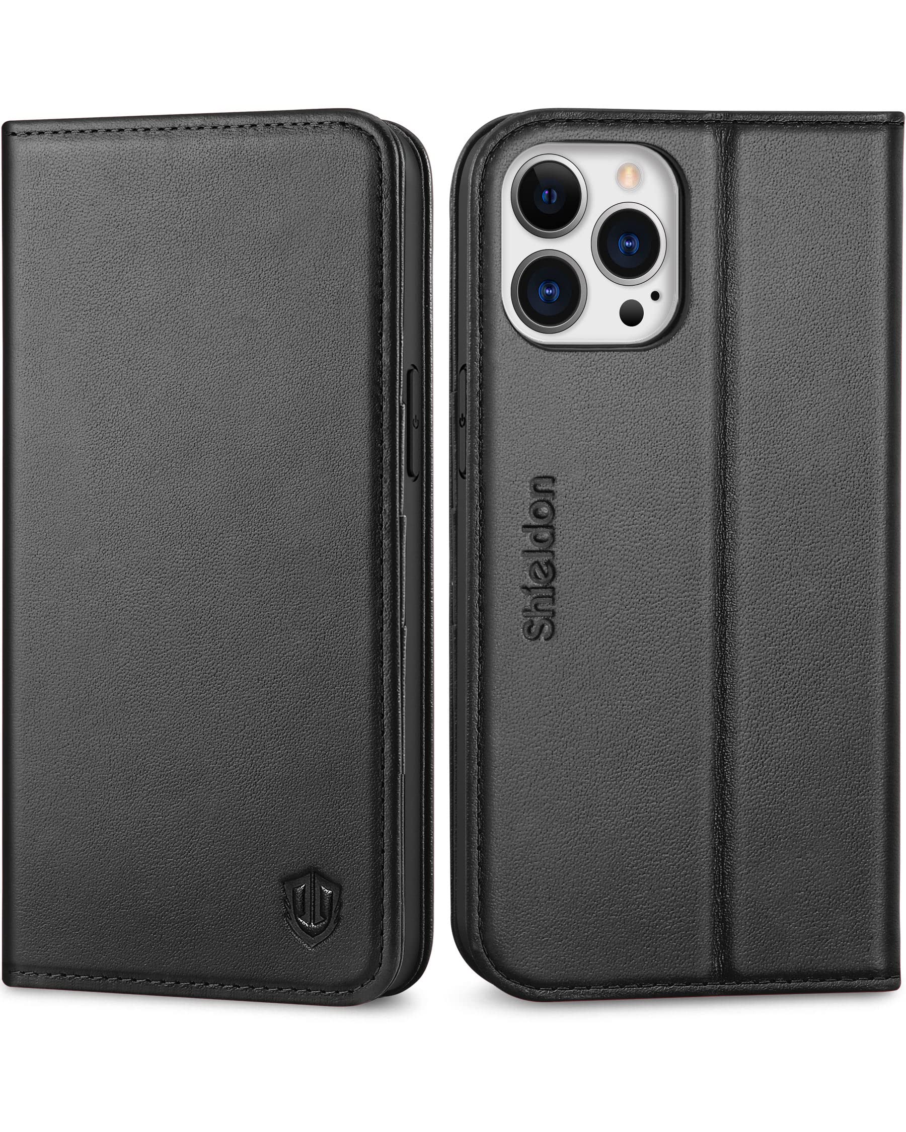 Funda Shieldon Para Iphone 13 Pro Max 5g De Piel Auténtica Negra - Venta Internacional.