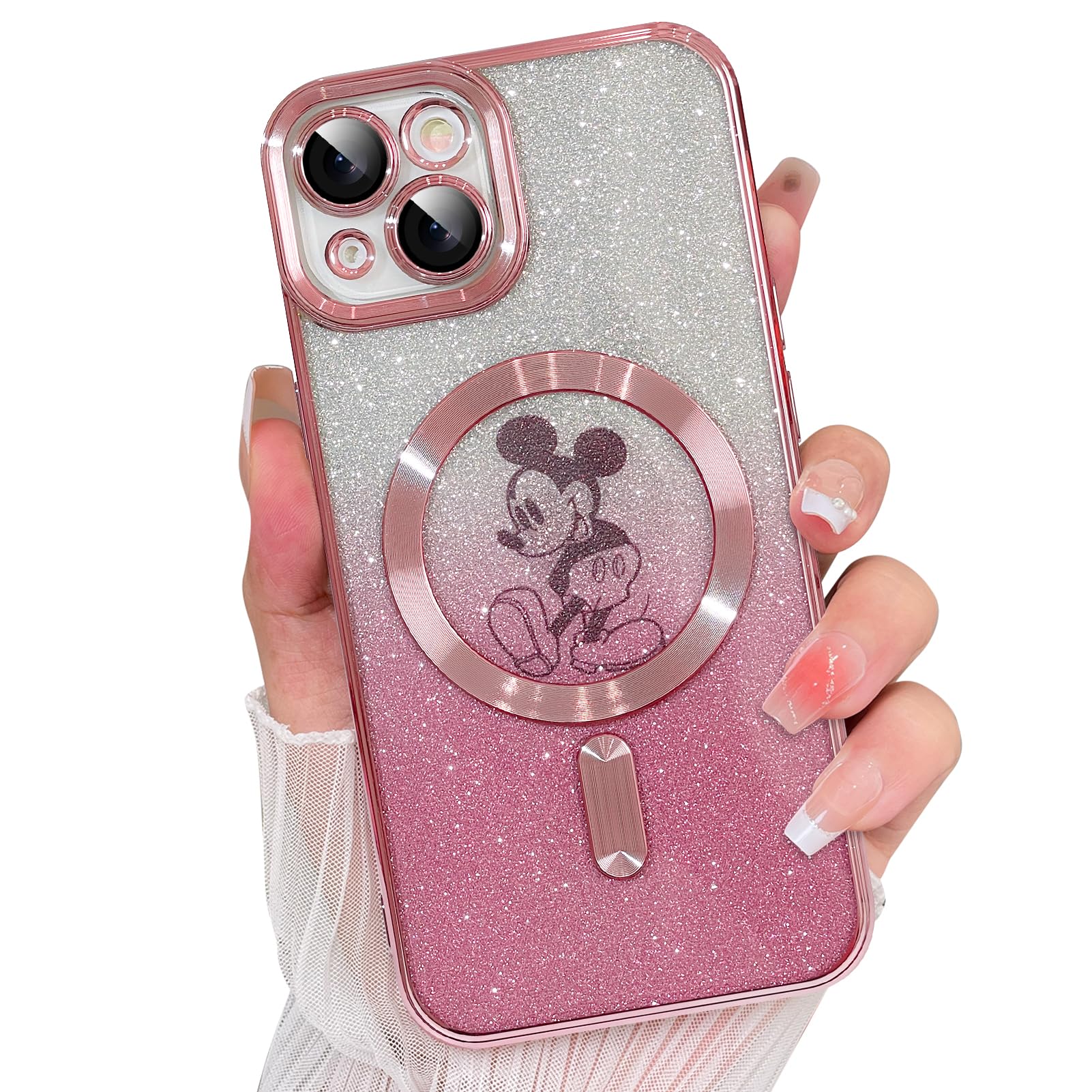 Foto 2 pulgar | Funda De Teléfono Con Purpurina Magnética Para Iphone 15 Plus 6.7 - Venta Internacional.