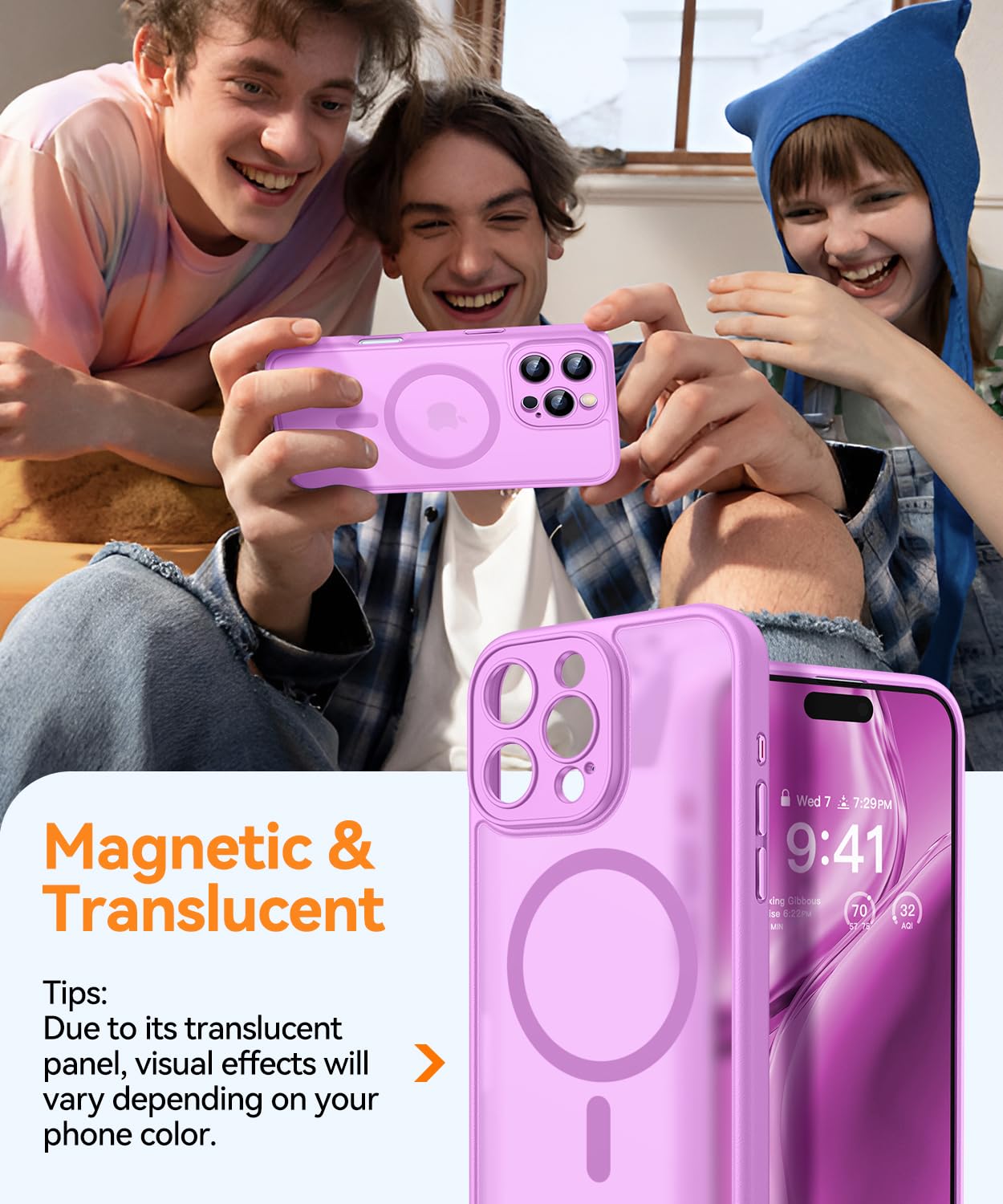 Foto 4 pulgar | Funda Magnética Canshn Compatible Con Iphone 16 Pro De 6.3 Pulgadas - Venta Internacional.