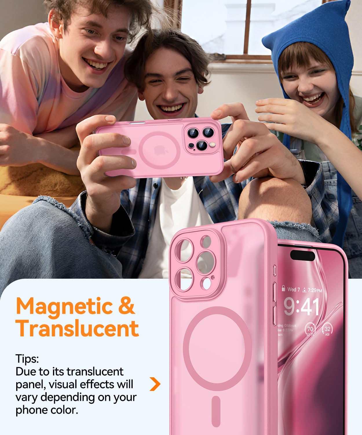 Foto 4 pulgar | Funda Magnética Canshn Compatible Con Iphone 16 Pro De 6.3 Pulgadas - Venta Internacional.