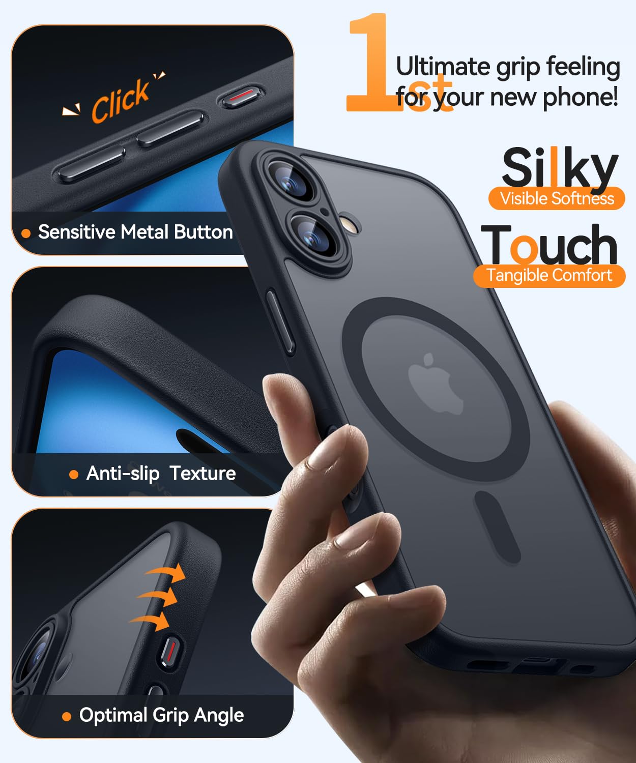 Foto 6 pulgar | Funda Magnética Canshn Para Iphone 16 Plus - Negra - Venta Internacional.