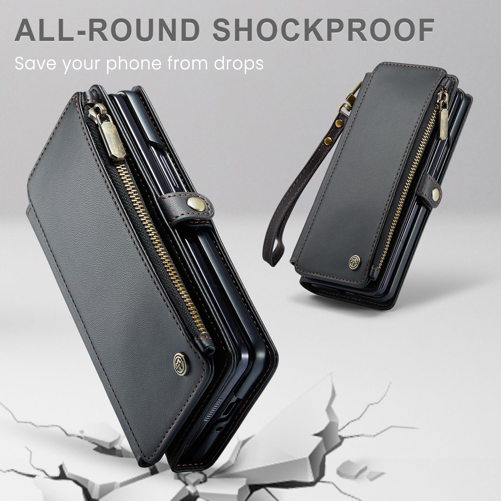 Foto 5 | Funda Tipo Cartera Defcase Para Samsung Galaxy Z Fold 5, Color Negro - Venta Internacional.