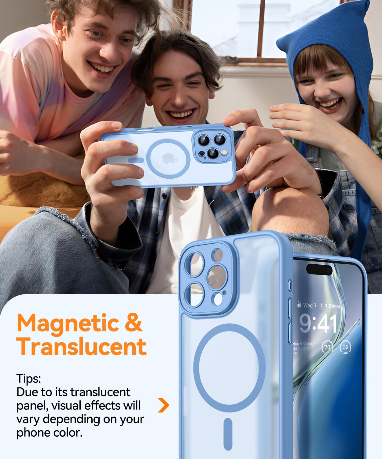 Foto 4 pulgar | Funda Magnética Canshn Compatible Con Iphone 16 Pro - Venta Internacional.