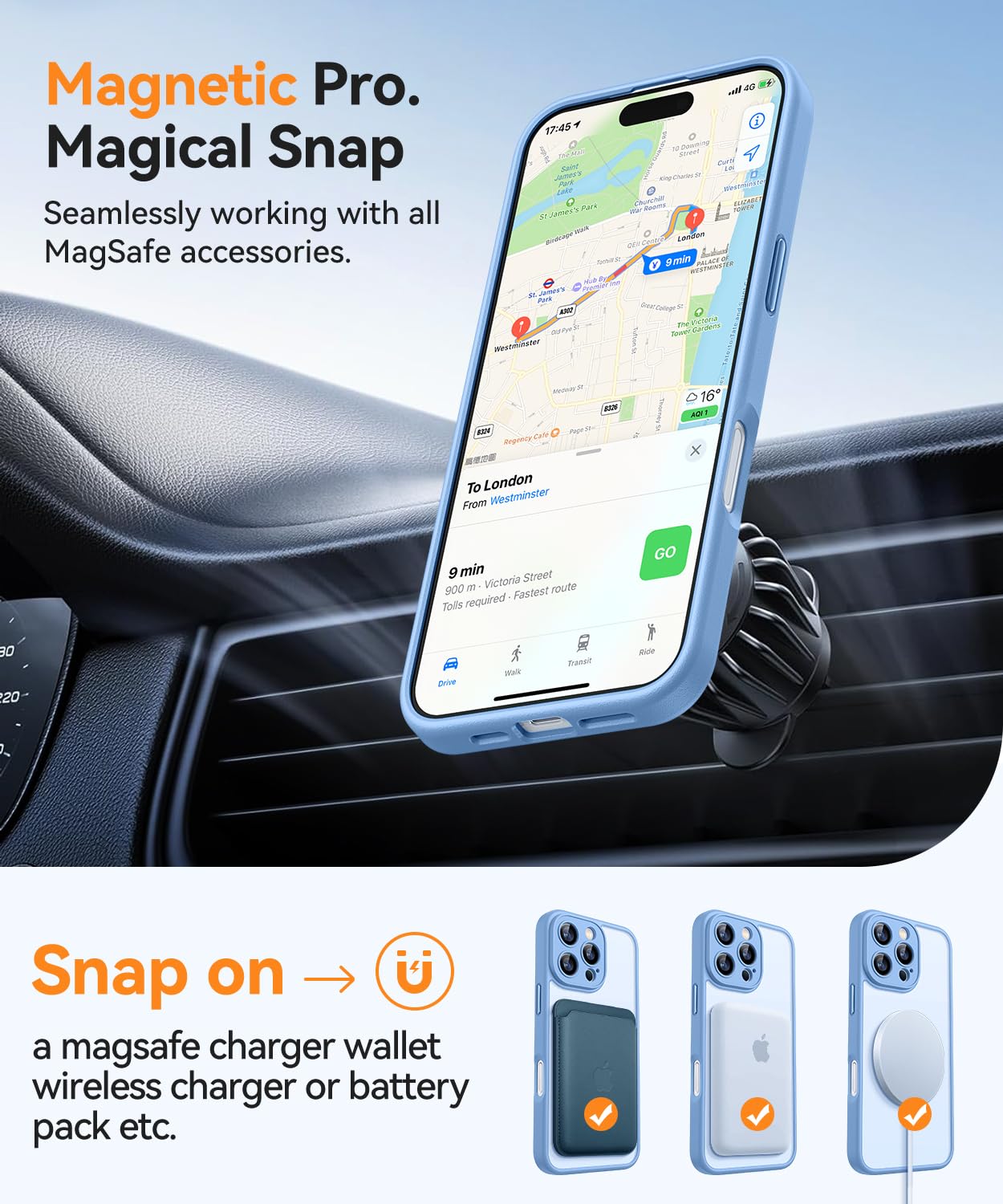 Foto 6 pulgar | Funda Magnética Canshn Compatible Con Iphone 16 Pro - Venta Internacional.