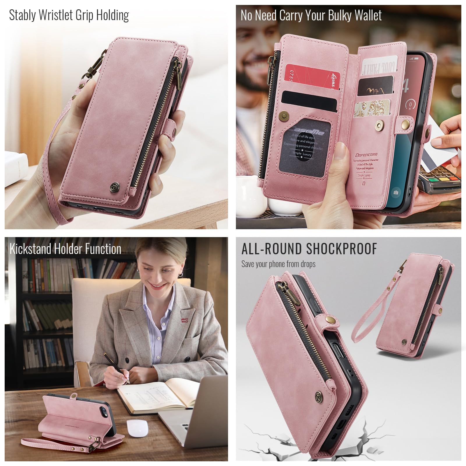 Foto 4 | Funda Wallet Defencase Compatible Con Iphone Se 2020 2022 - Venta Internacional.
