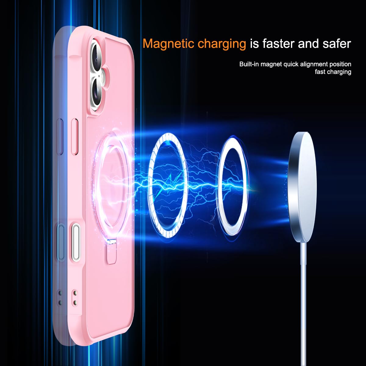 Foto 4 pulgar | Funda De Teléfono Sky-lmw Compatible Con Iphone 16 Plus, Color Rosa - Venta Internacional.