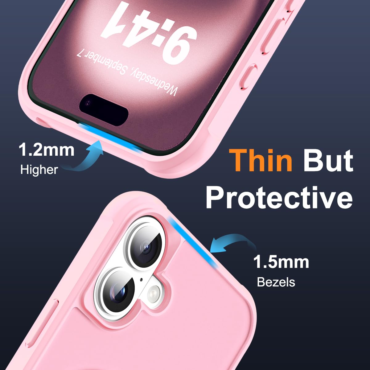 Foto 7 pulgar | Funda De Teléfono Sky-lmw Compatible Con Iphone 16 Plus, Color Rosa - Venta Internacional.