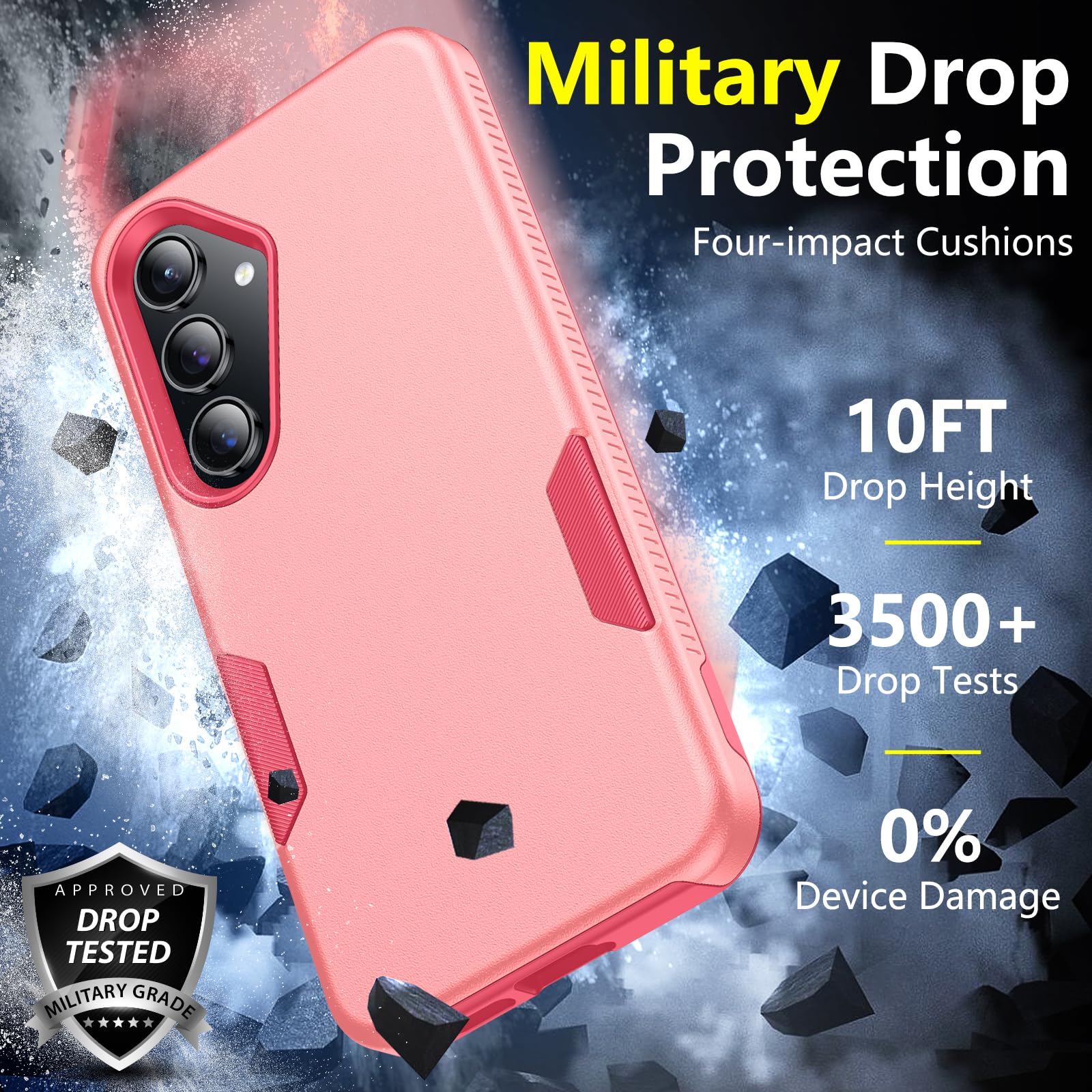 Foto 5 pulgar | Funda De Teléfono Spidercase Para Samsung Galaxy S24 Plus 2024 Rosa - Venta Internacional.