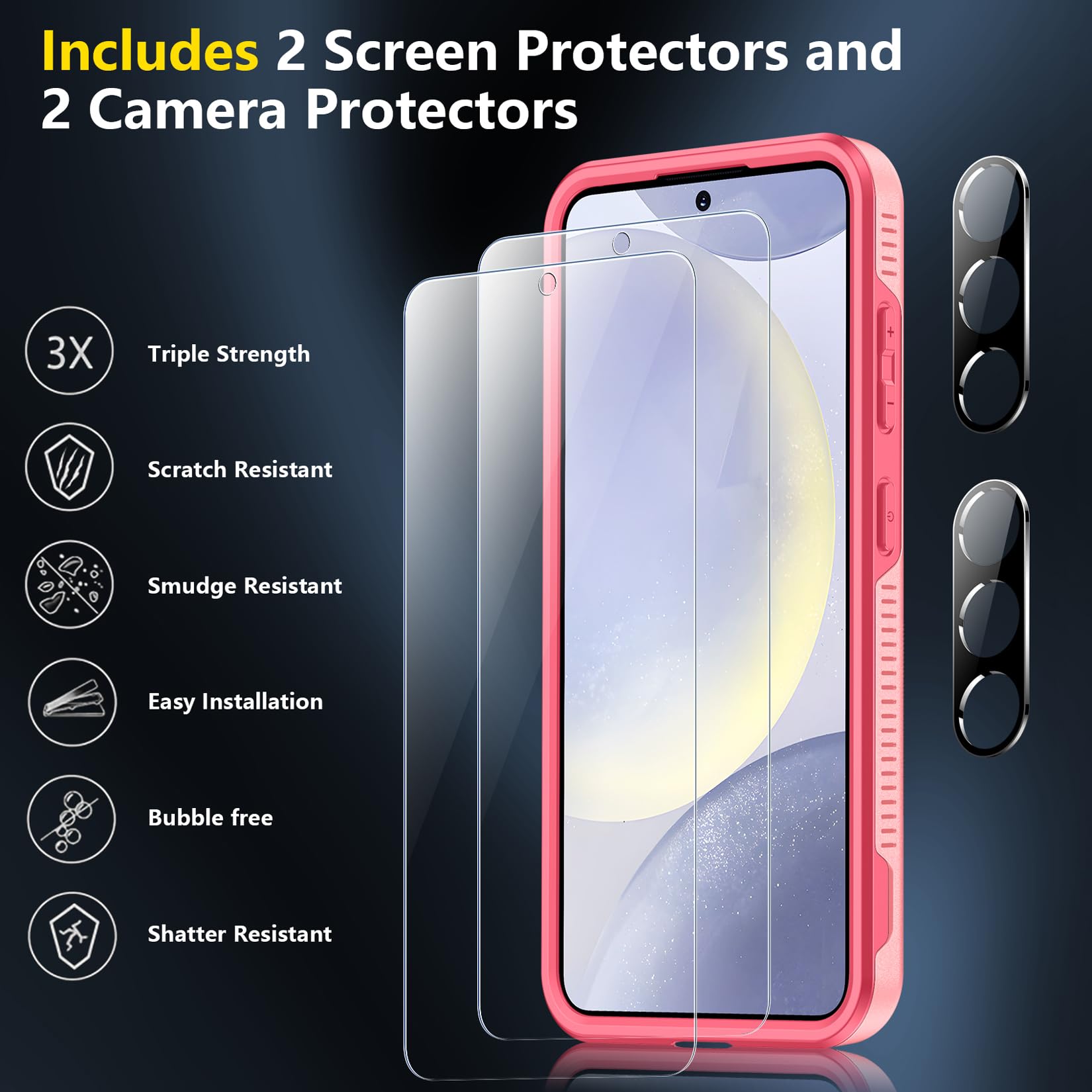 Foto 5 | Funda De Teléfono Spidercase Para Samsung Galaxy S24 Plus 2024 Rosa - Venta Internacional.