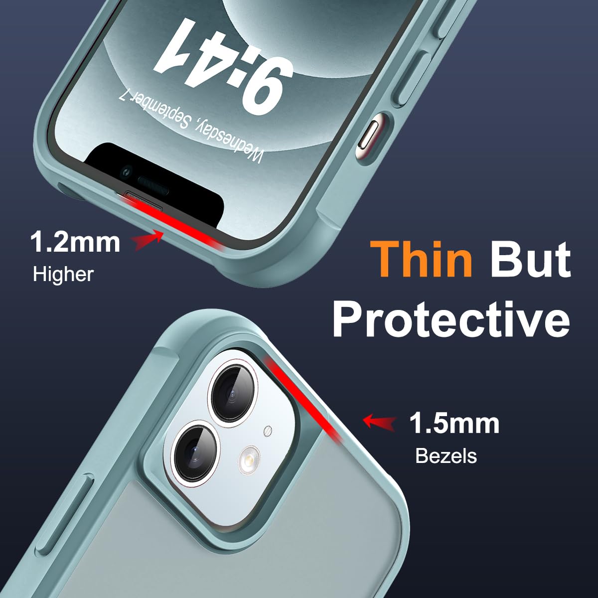 Foto 7 pulgar | Funda De Teléfono Skylmw Compatible Con Iphone 12/12 Pro 6.1 Azul - Venta Internacional.