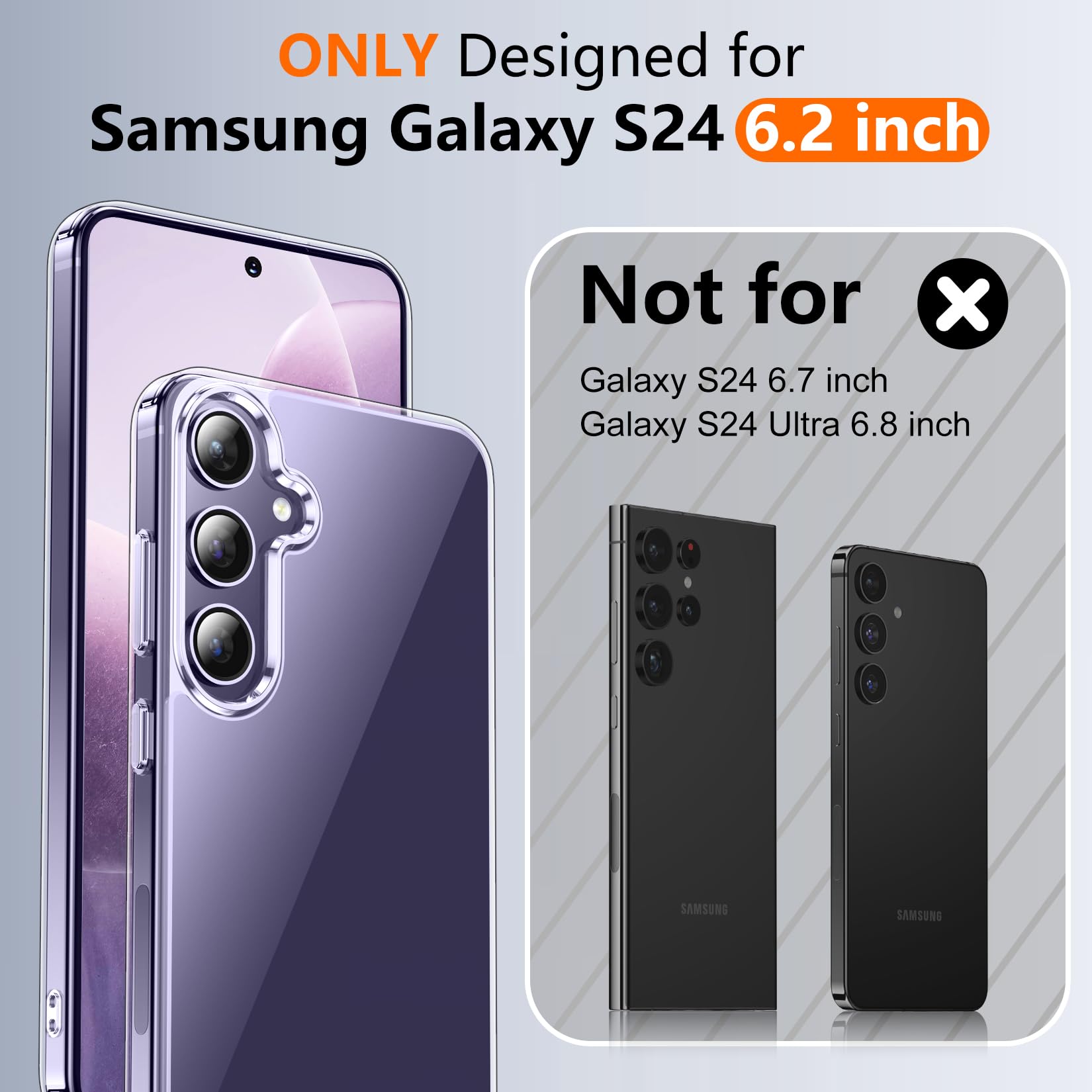 Foto 2 | Funda De Teléfono Spidercase Para Samsung Galaxy S24 De 6.2 Pulgadas, Transparente - Venta Internacional.