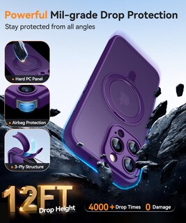 Foto 7 | Funda Para Teléfono Canshn Con Soporte Magnético Con Giro De 360° Para Iphone 15 Pro Max - Venta Internacional.