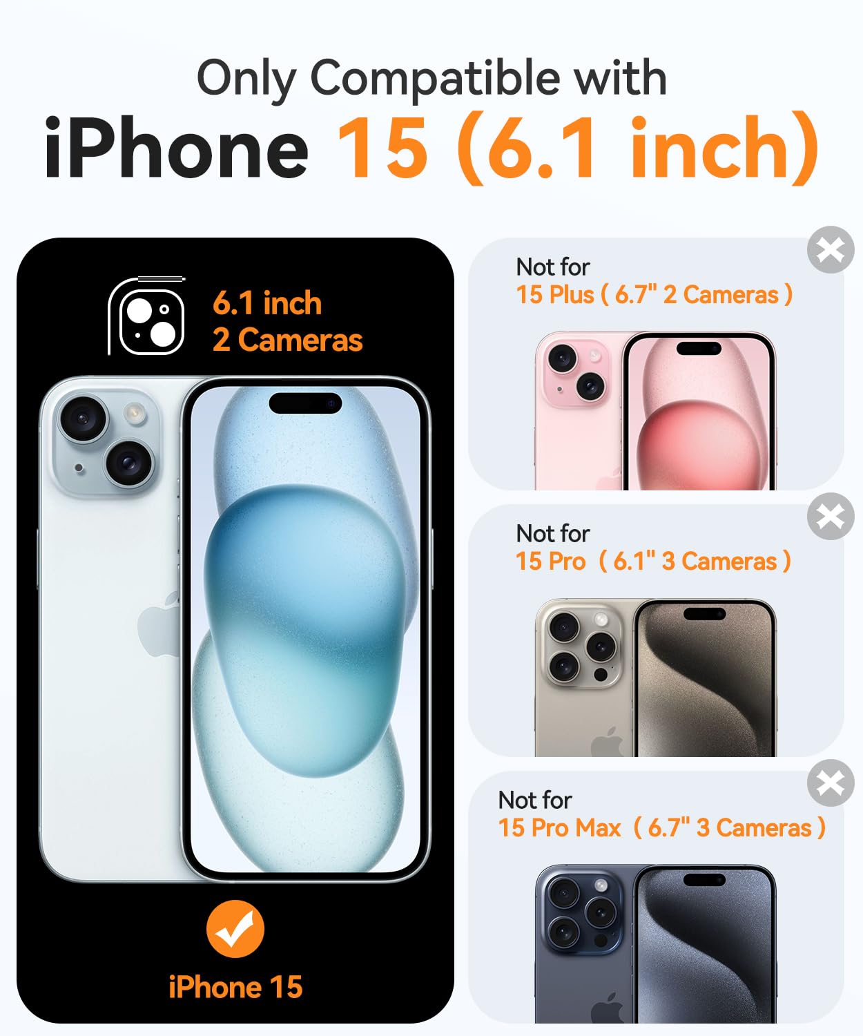 Foto 3 pulgar | Funda Magnética Canshn Para Iphone 15 6.1 - Rosa Intenso - Venta Internacional.