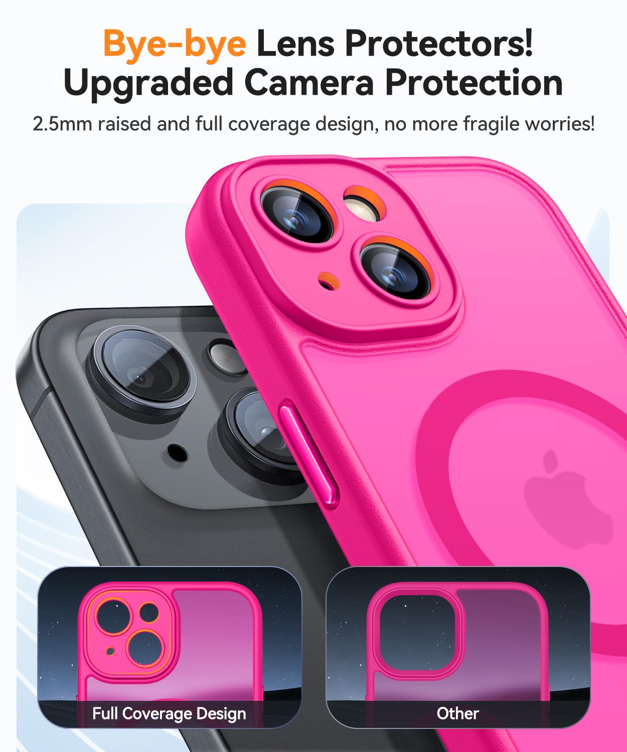Foto 4 pulgar | Funda Magnética Canshn Para Iphone 15 6.1 - Rosa Intenso - Venta Internacional.