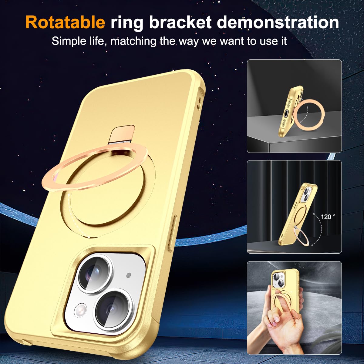 Foto 2 | Funda De Teléfono Sky-lmw Compatible Con Iphone 15 Plus Gold - Venta Internacional.