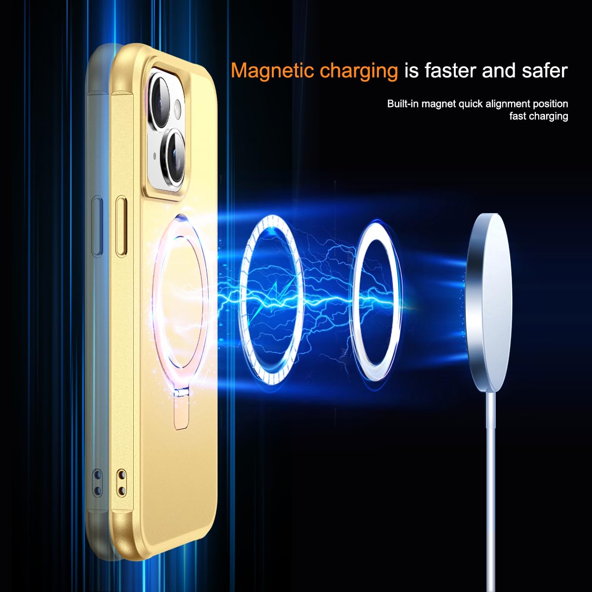 Foto 3 | Funda De Teléfono Sky-lmw Compatible Con Iphone 15 Plus Gold - Venta Internacional.