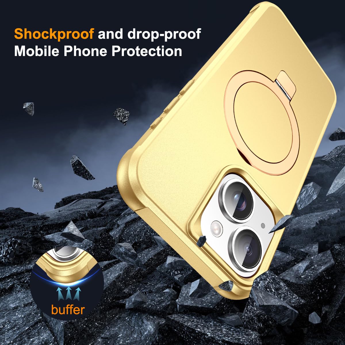 Foto 8 pulgar | Funda De Teléfono Sky-lmw Compatible Con Iphone 15 Plus Gold - Venta Internacional.