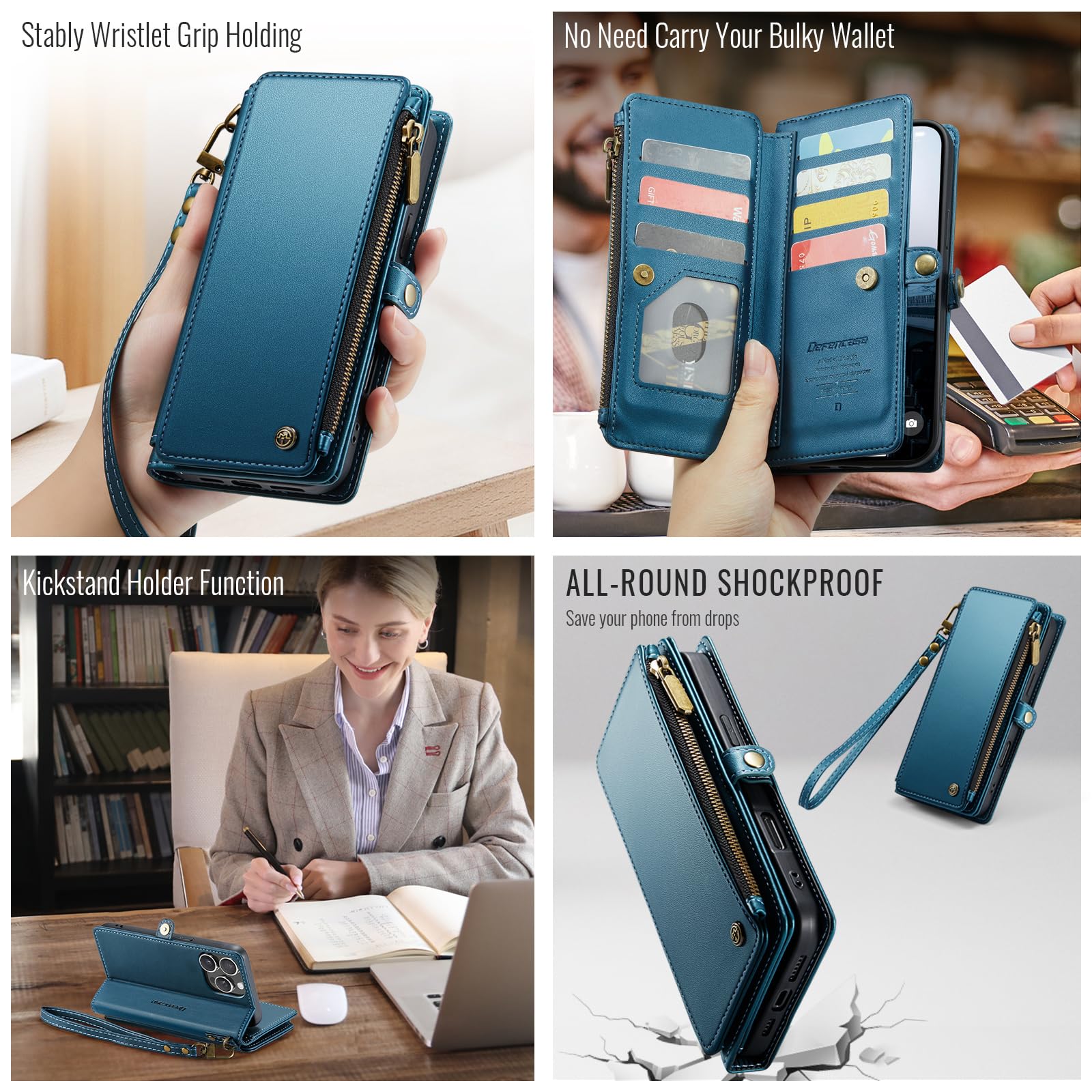 Foto 5 pulgar | Funda De Teléfono Wallet Defcase Compatible Con Iphone 13 Pro Max - Venta Internacional.