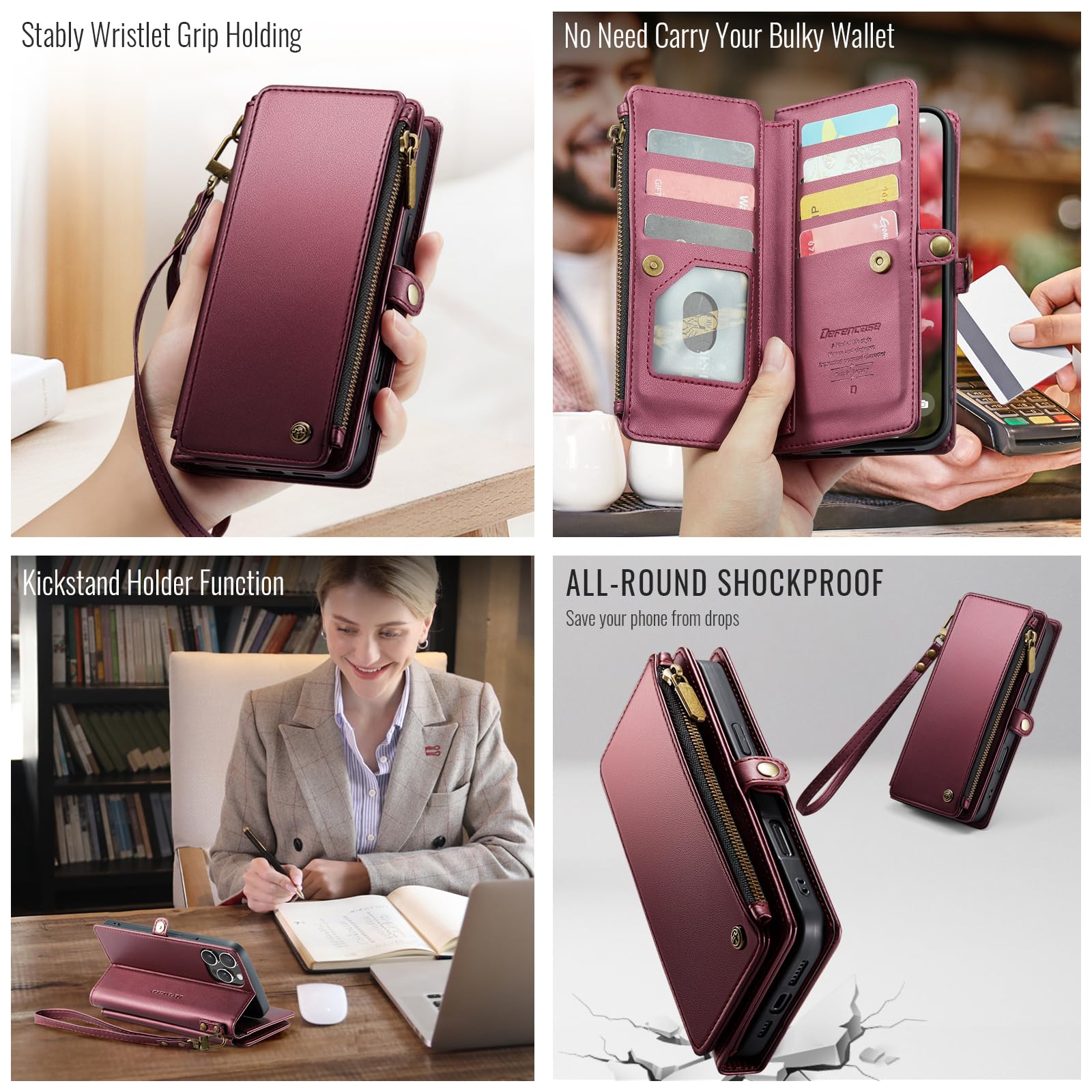 Foto 4 | Funda De Teléfono Wallet Defencase Compatible Con Iphone 12 Pro Max - Venta Internacional.
