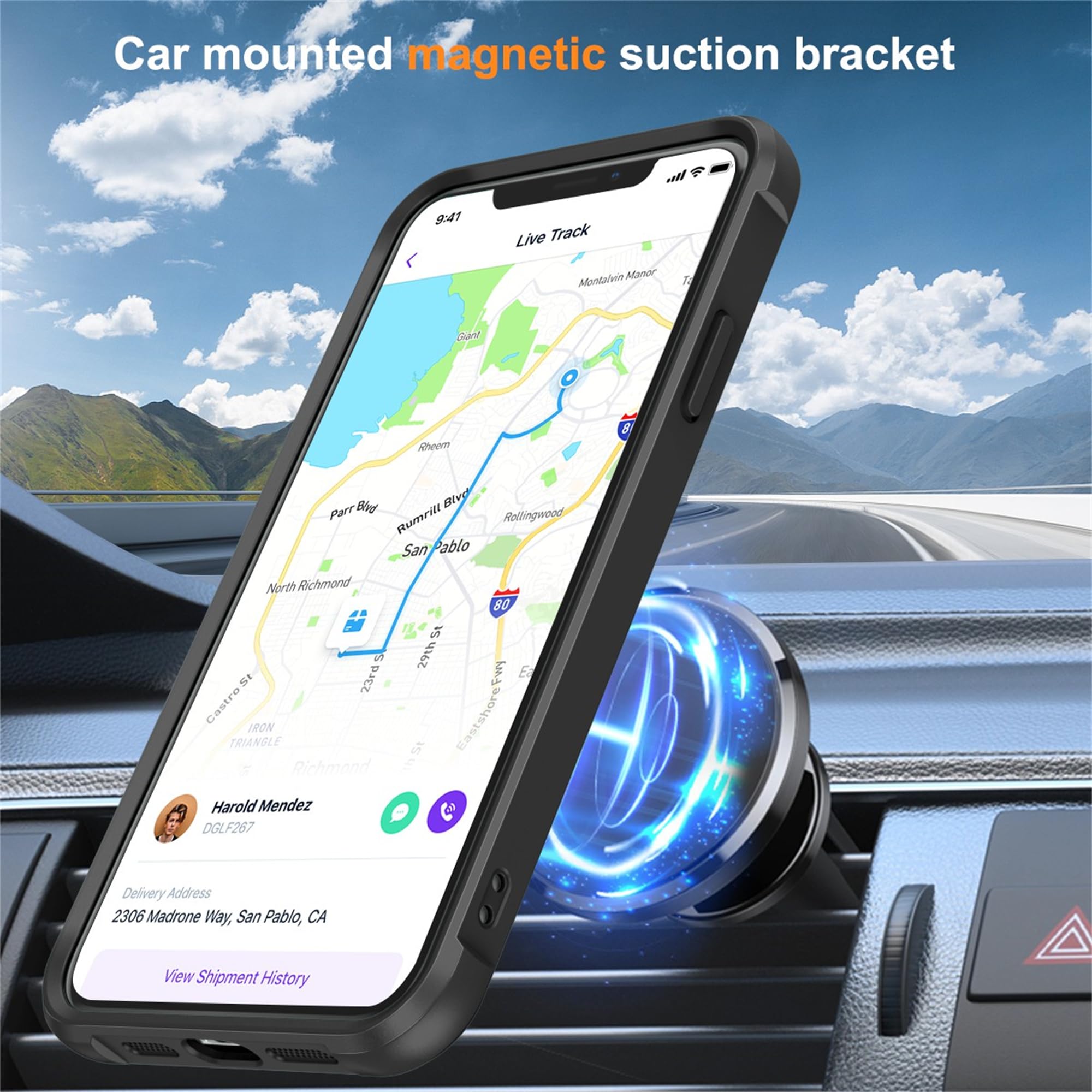 Foto 5 pulgar | Funda De Teléfono Skylmw Compatible Con Iphone 11 6.1 Con Soporte Negro - Venta Internacional.