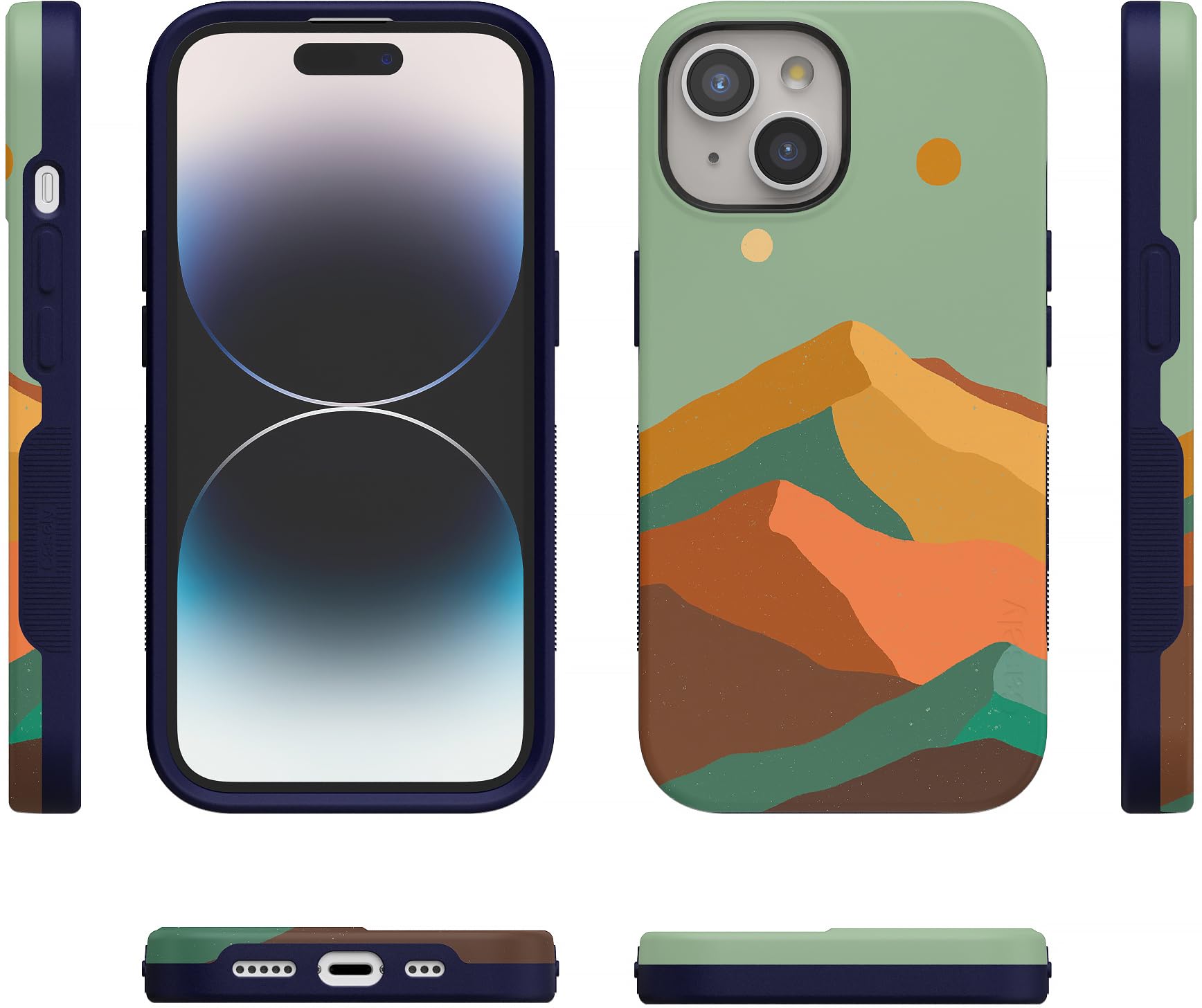 Foto 8 pulgar | Funda Para Teléfono Casely Endless Peaks Colorblock Mountain Para Iphone 15 - Venta Internacional.