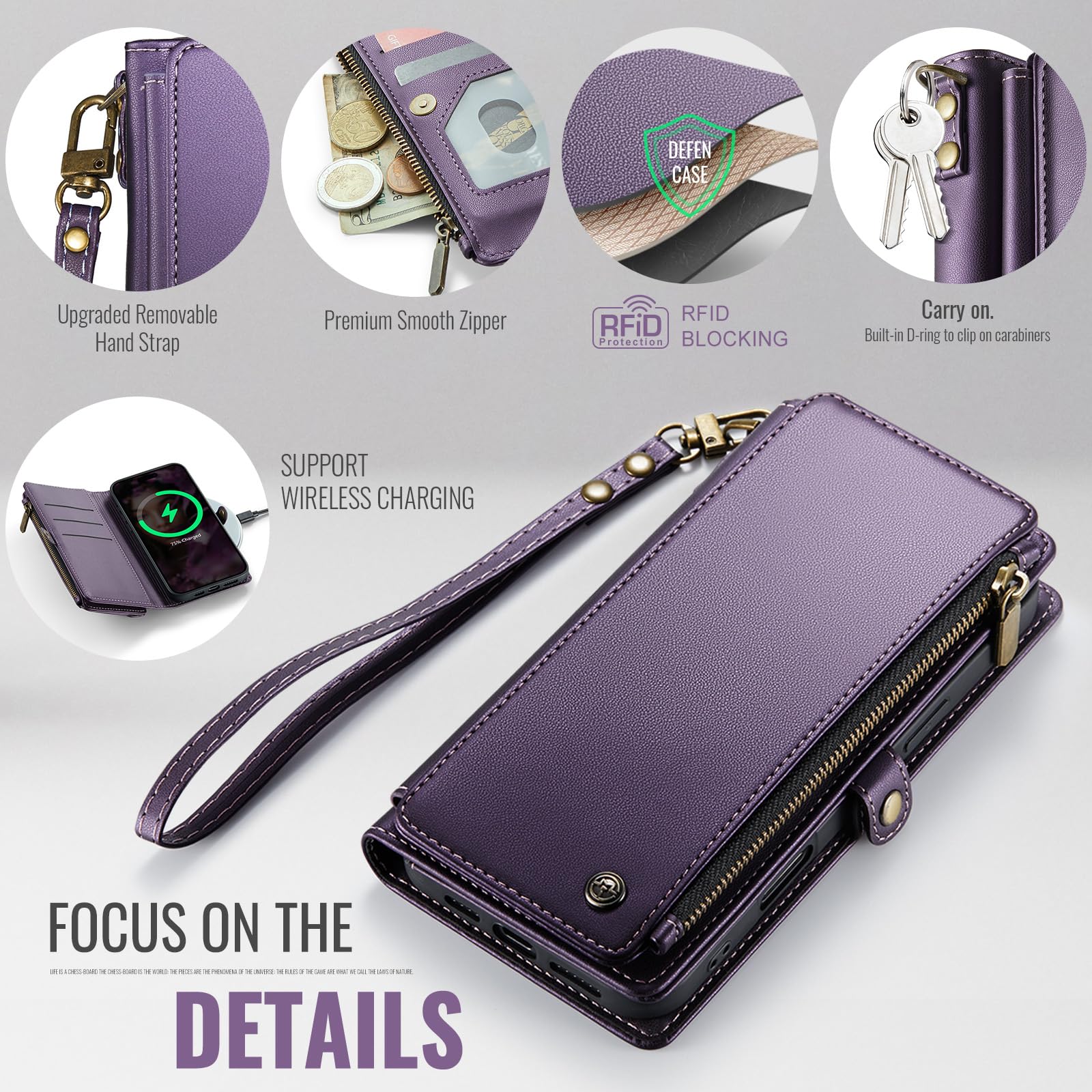Foto 5 pulgar | Funda De Teléfono Wallet Defense Compatible Con Iphone 16 Pro - Venta Internacional.