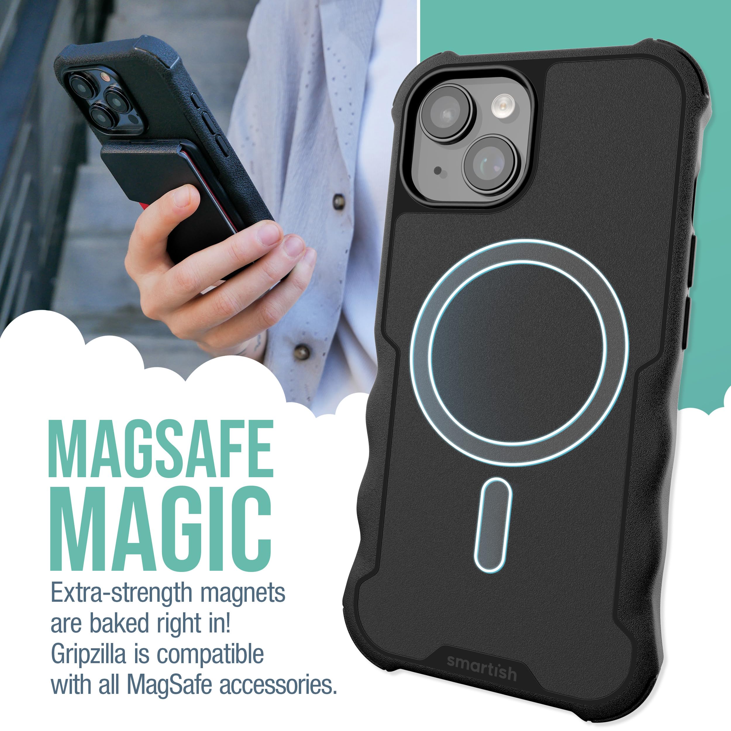 Foto 2 | Funda Magnética Protectora Smartish Gripzilla Para Iphone 15 - Venta Internacional.
