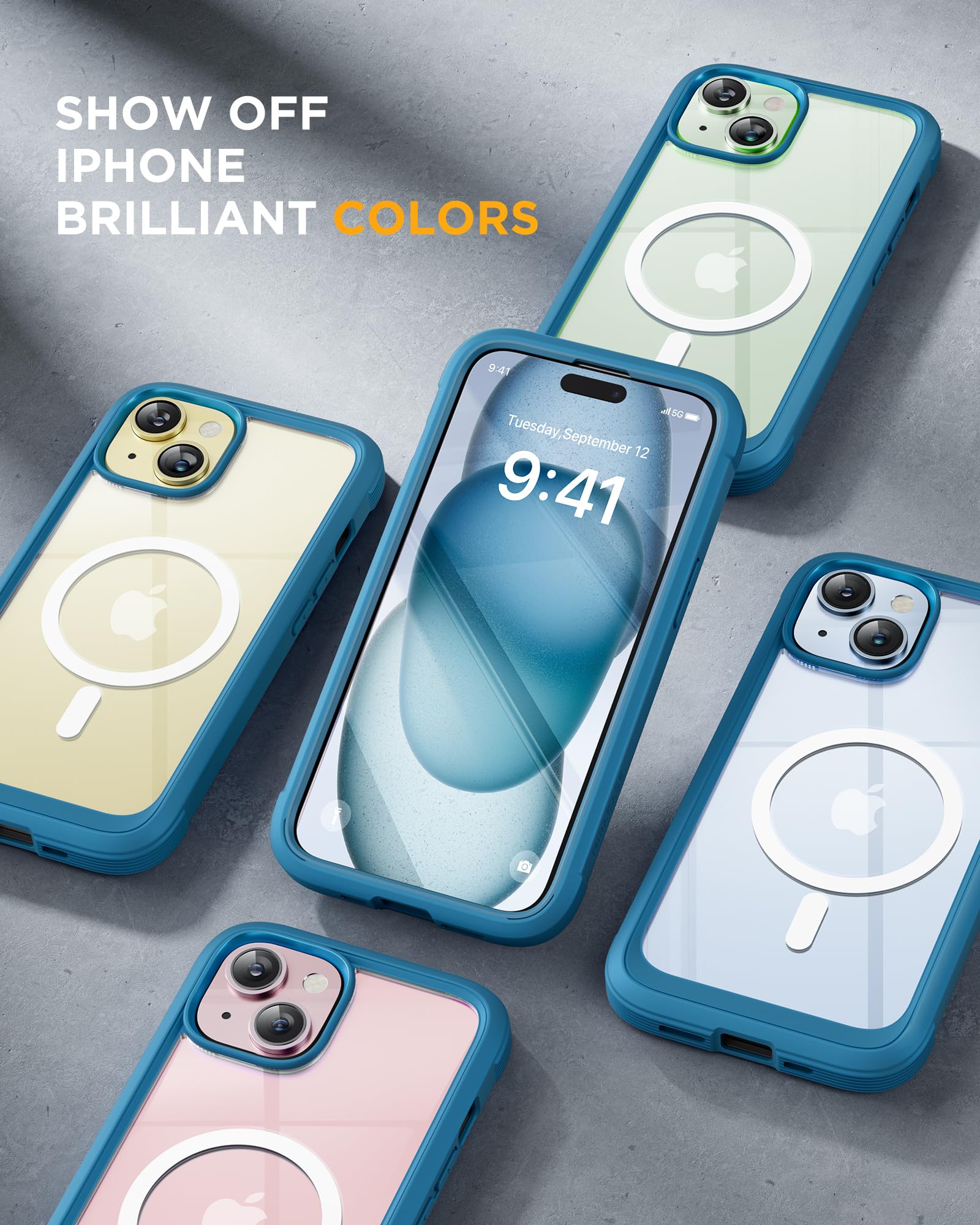 Foto 8 pulgar | Funda De Teléfono Miracase Glass Series Para Iphone 15 Sea Blue - Venta Internacional.