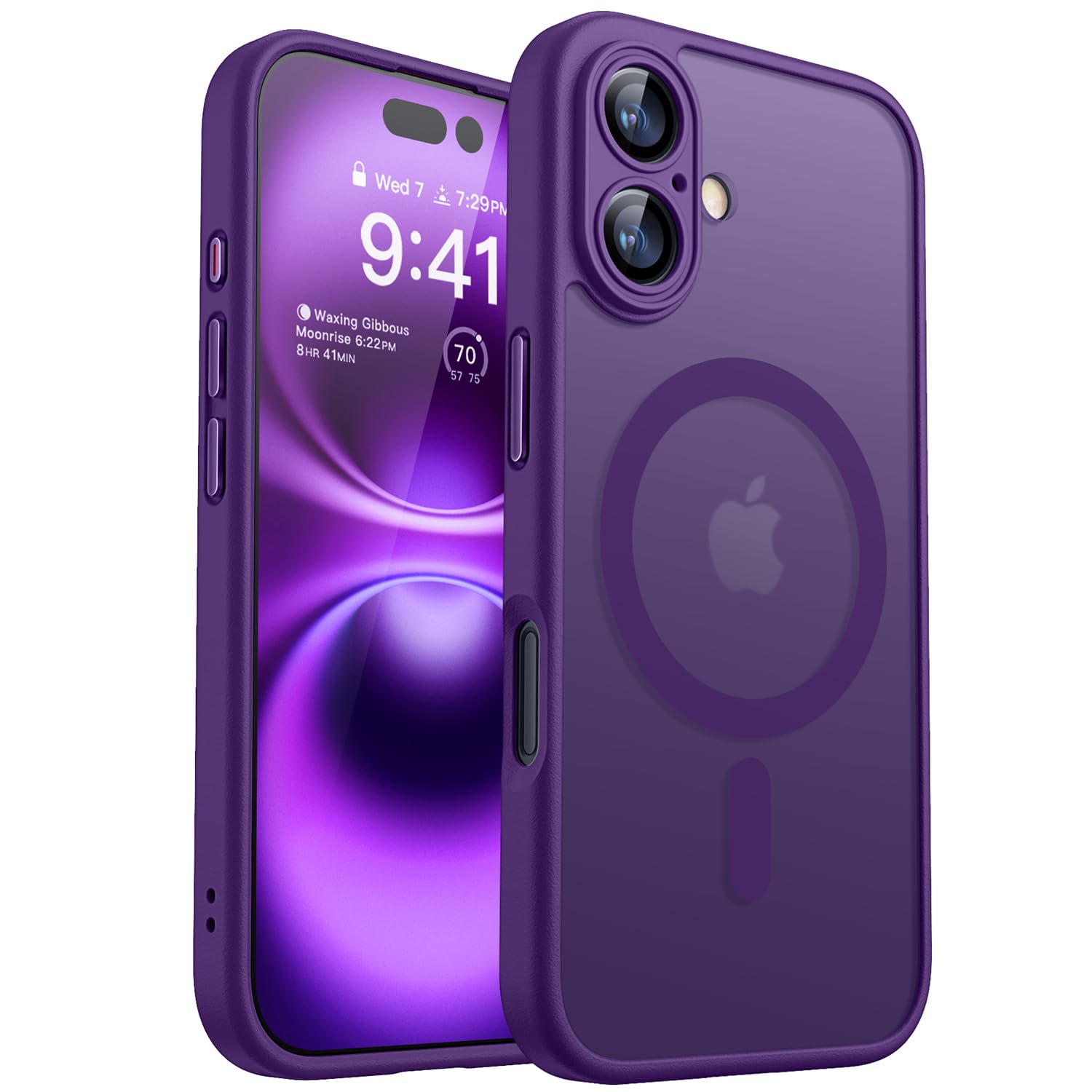 Foto 2 pulgar | Funda Magnética Canshn Para Iphone 16, Color Morado Oscuro - Venta Internacional.