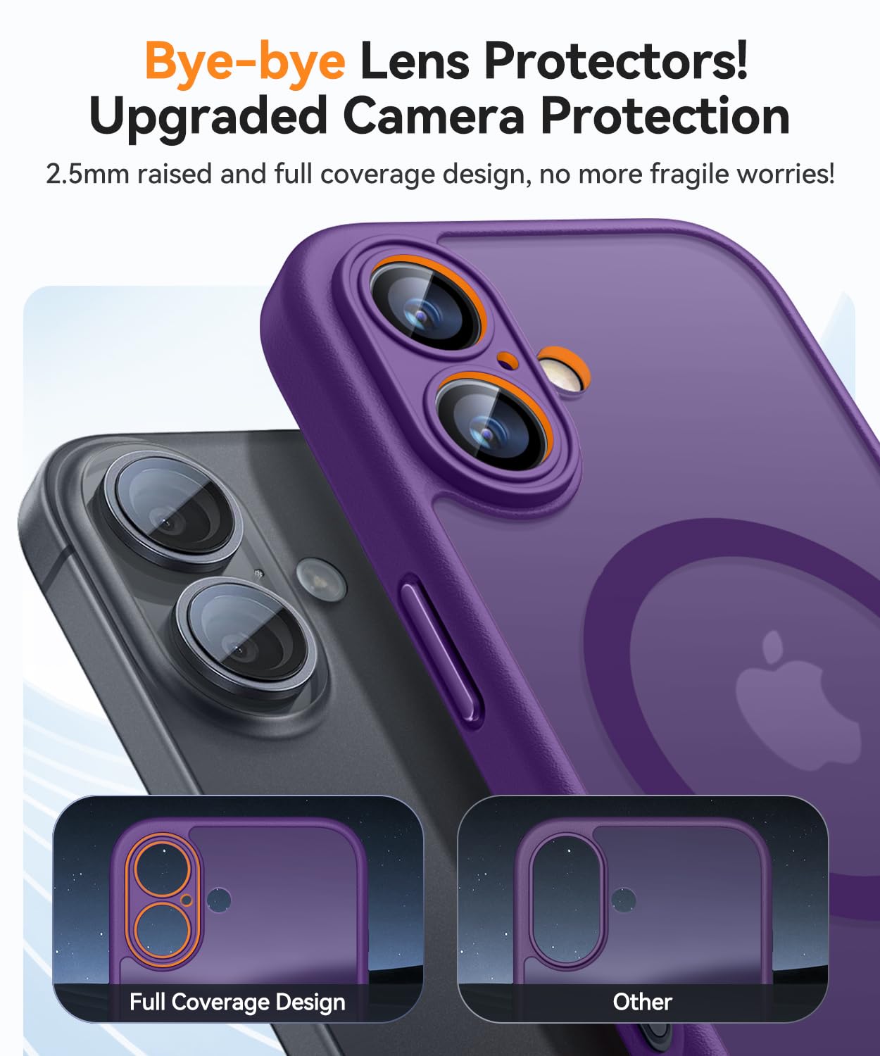Foto 4 pulgar | Funda Magnética Canshn Para Iphone 16, Color Morado Oscuro - Venta Internacional.