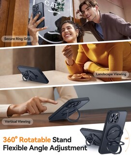 Foto 3 | Funda Para Teléfono Canshn Con Soporte Magnético Giratorio 360° Para Iphone 15 Pro 6.1 - Venta Internacional.