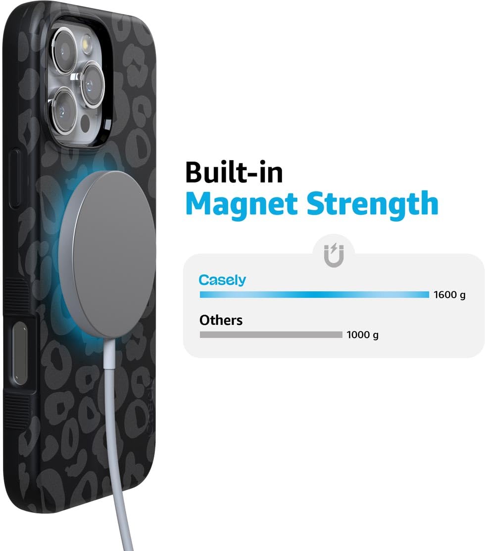Foto 7 pulgar | Funda De Teléfono Casely Into The Wild Black Leopard Para Iphone 16 Pro Max - Venta Internacional.