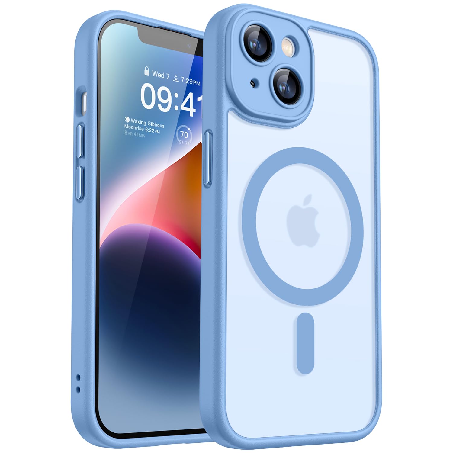 Foto 2 pulgar | Funda Magnética Canshn Para Iphone 14 6.1 - Azul Claro - Venta Internacional.