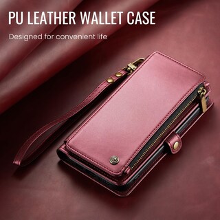 Foto 7 | Funda De Teléfono Wallet Defcase Compatible Con Iphone 16, Color Rojo Vino - Venta Internacional.