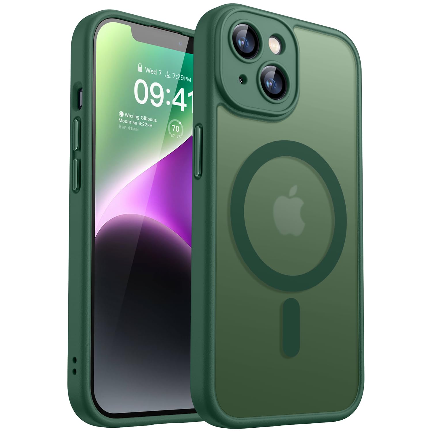 Foto 2 pulgar | Funda Magnética Canshn Para Iphone 14 6.1 - Verde Oscuro - Venta Internacional.