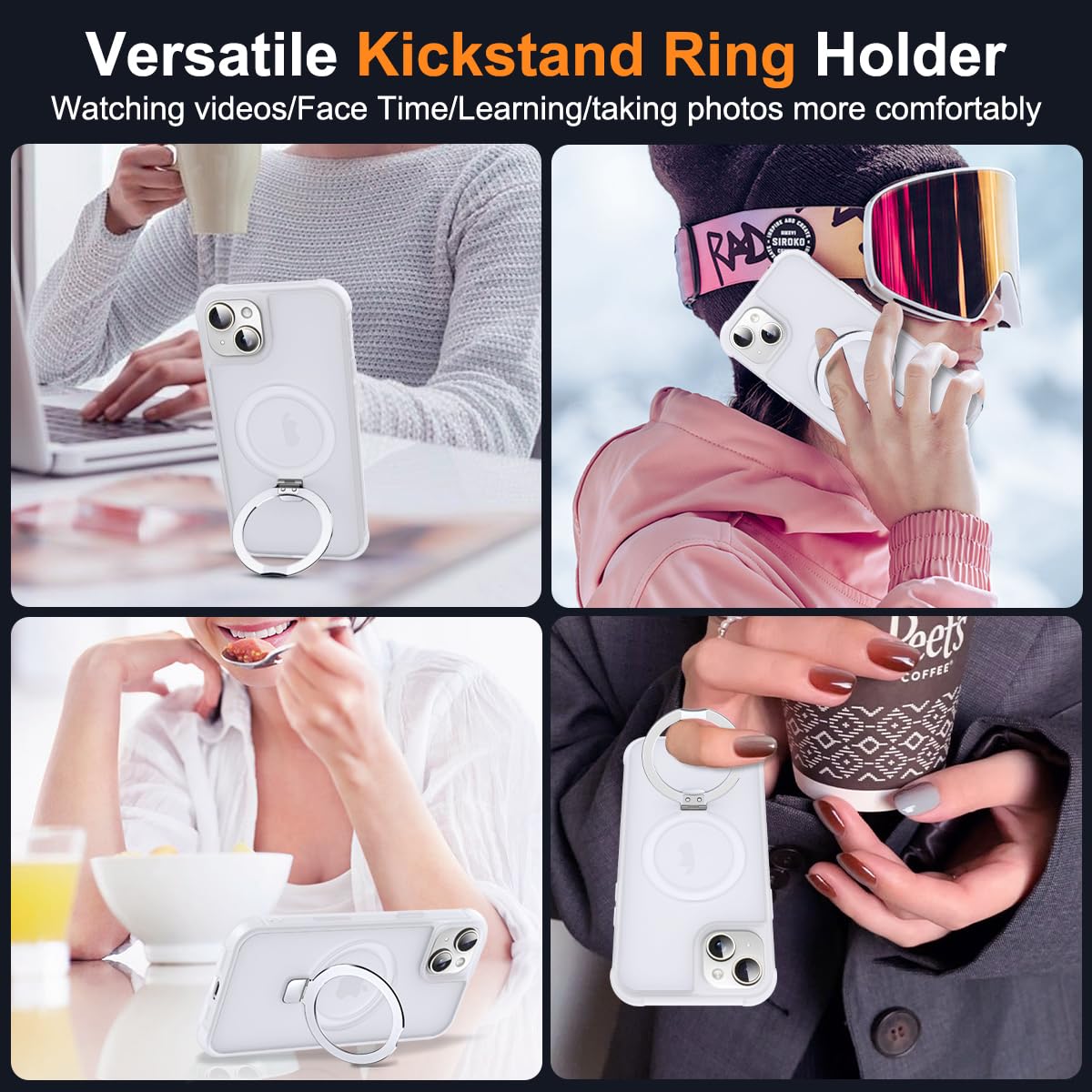 Foto 6 pulgar | Funda De Teléfono Skylmw Compatible Con Iphone 13 Y 14 6.1 Translúcida - Venta Internacional.