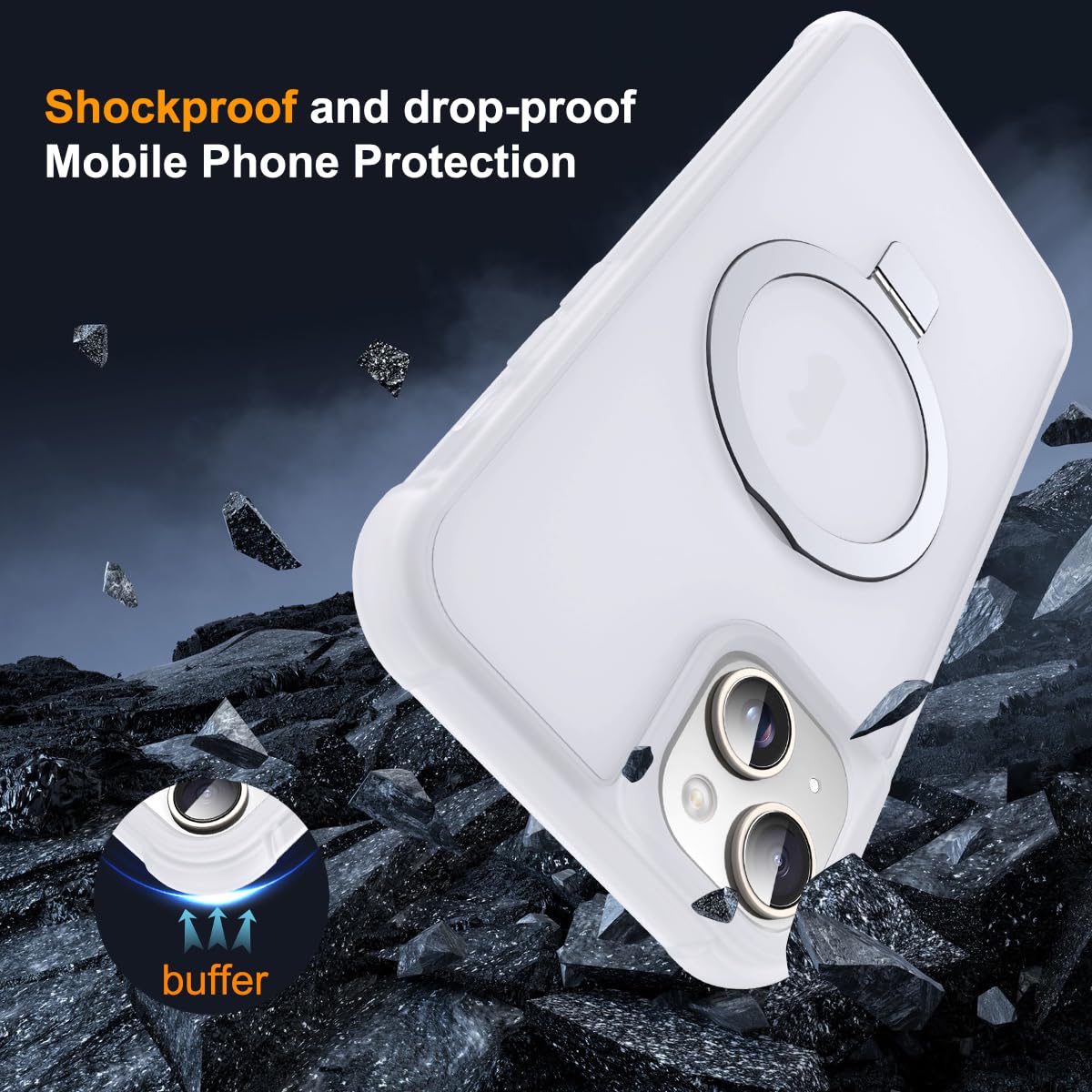 Foto 8 pulgar | Funda De Teléfono Skylmw Compatible Con Iphone 13 Y 14 6.1 Translúcida - Venta Internacional.