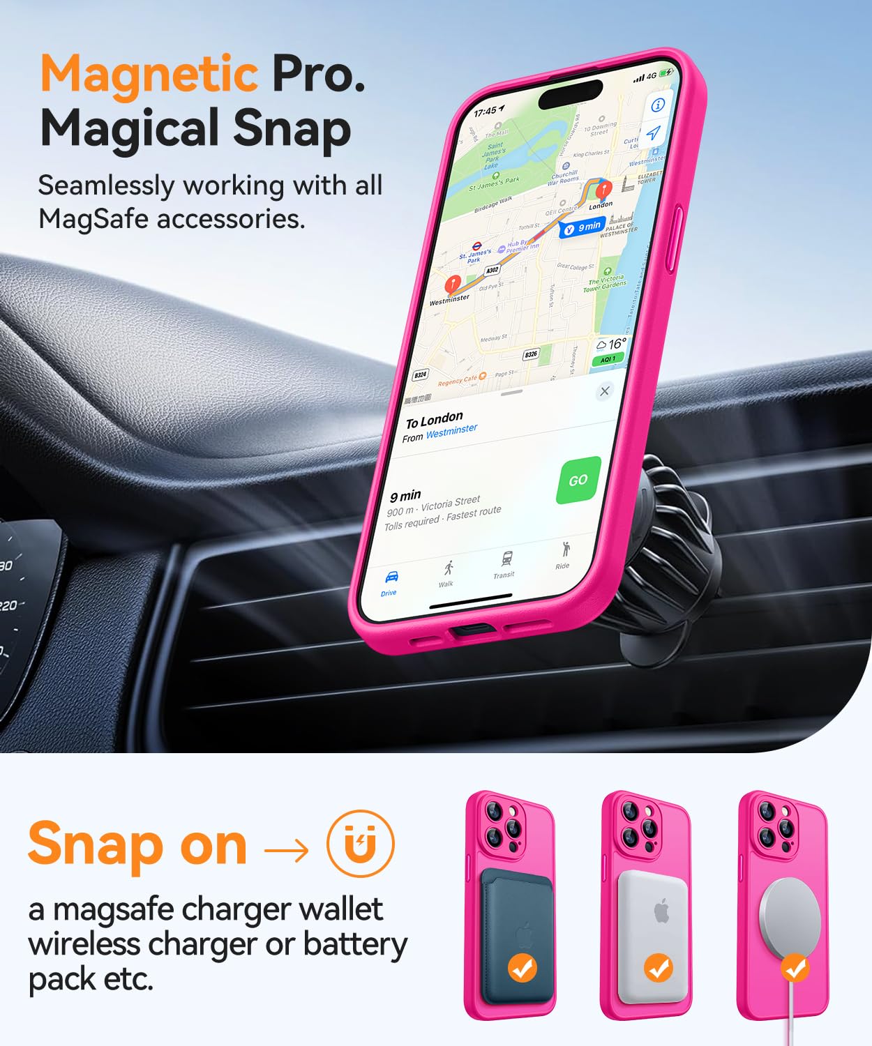 Foto 5 pulgar | Funda Magnética Canshn Compatible Con Iphone 15 Pro Max - Venta Internacional.