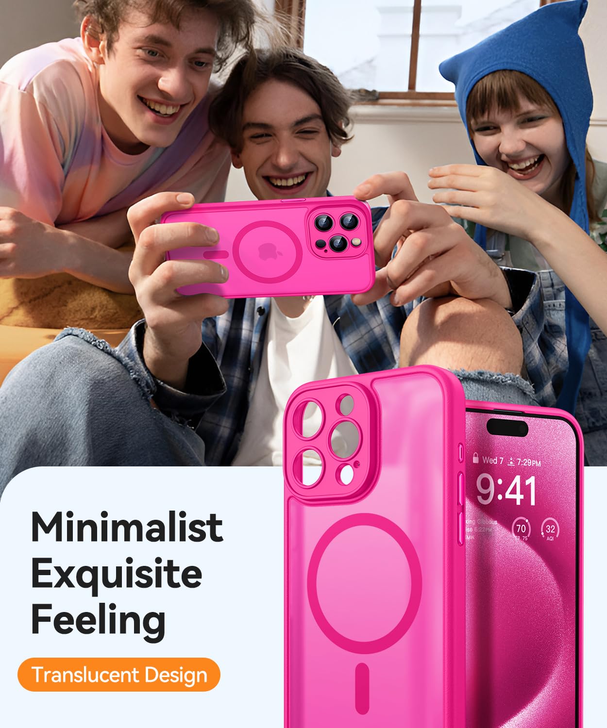 Foto 8 pulgar | Funda Magnética Canshn Compatible Con Iphone 15 Pro Max - Venta Internacional.