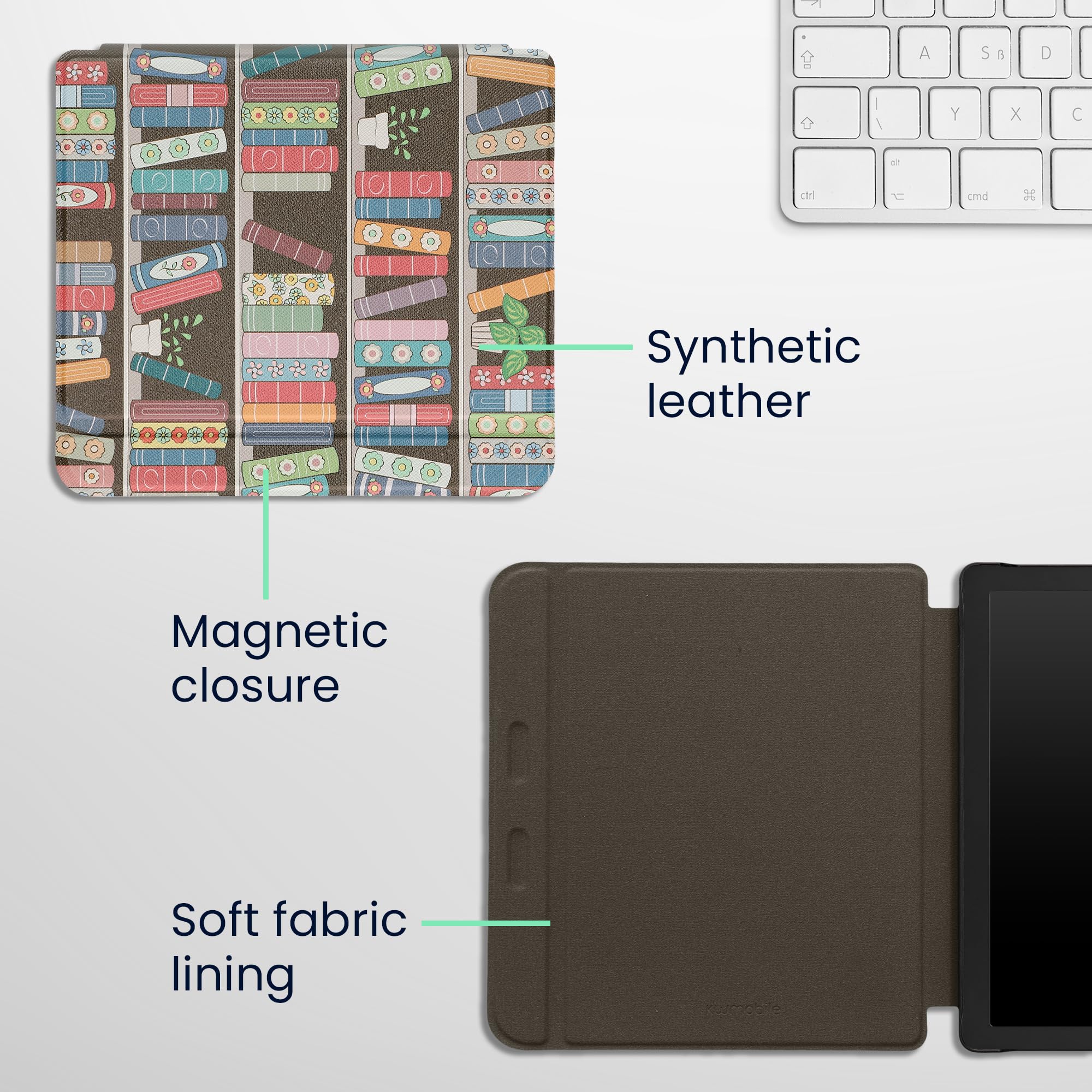 Foto 5 | Funda Kwmobile Compatible Con El Lector Electrónico Kobo Libra 2 - Venta Internacional.