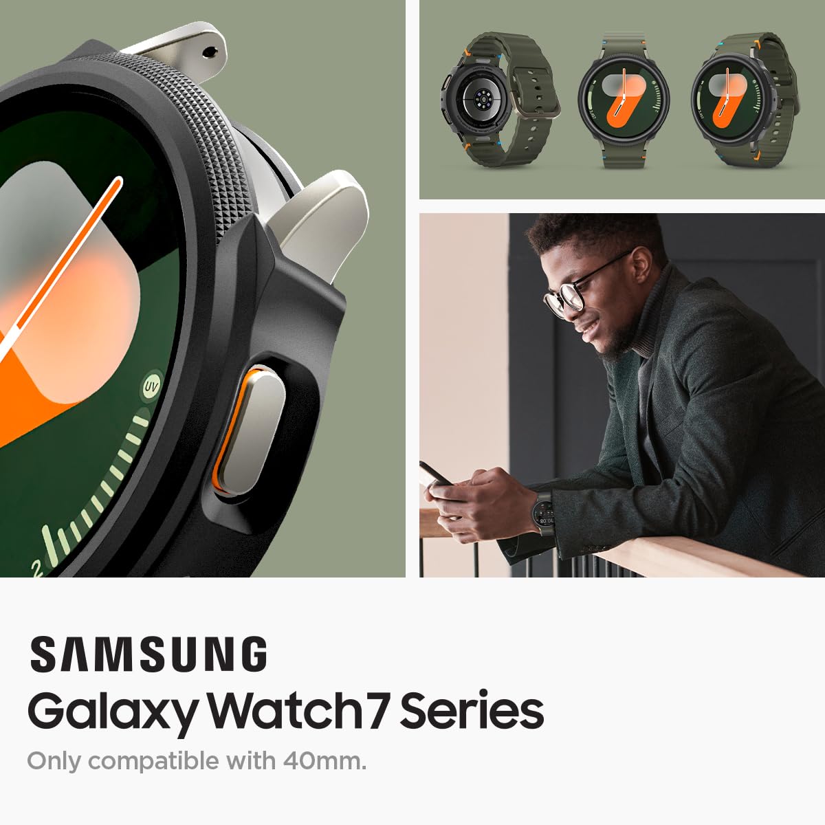 Foto 2 | Funda Spigen Liquid Air Para Samsung Galaxy Watch 7 De 40 Mm - Venta Internacional.